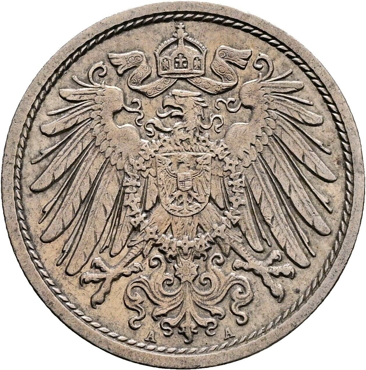 10 Pfennig 1913 A – Rückseite