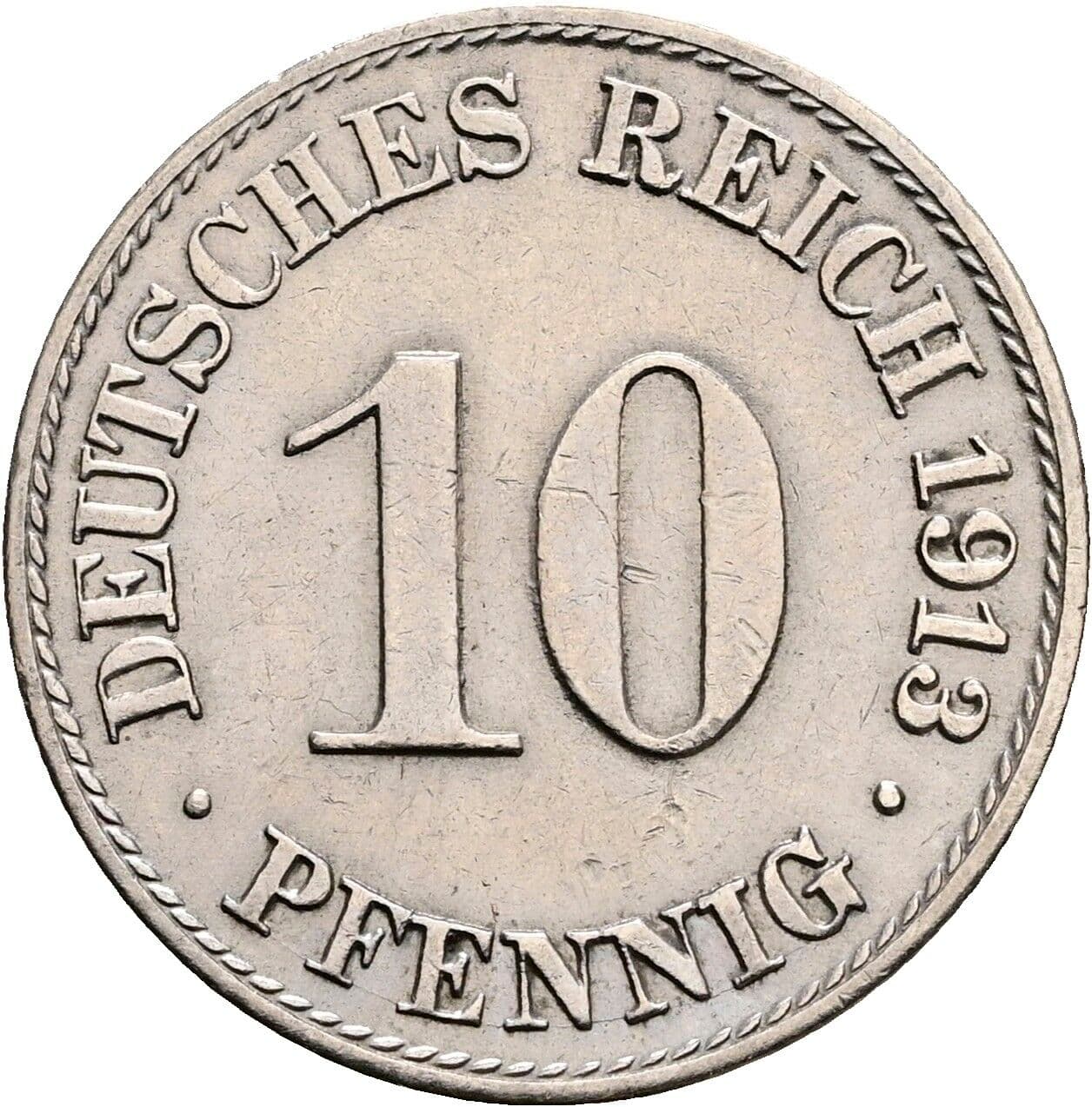 10 Pfennig 1913 A – Vorderseite