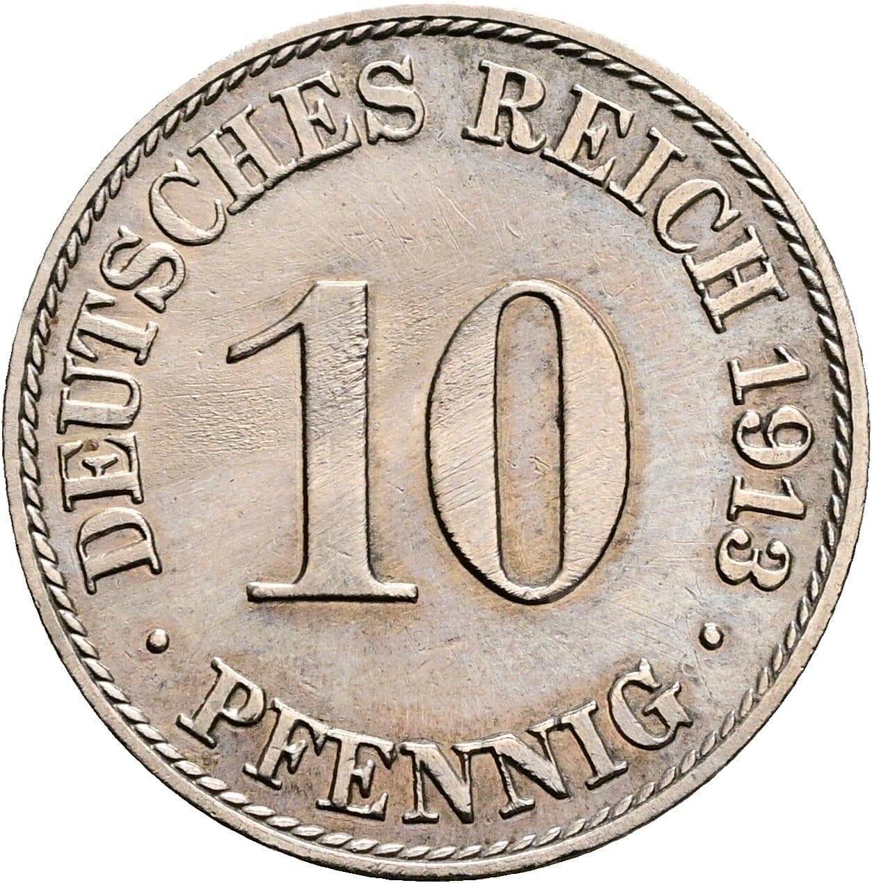 10 Pfennig 1913 A – Vorderseite