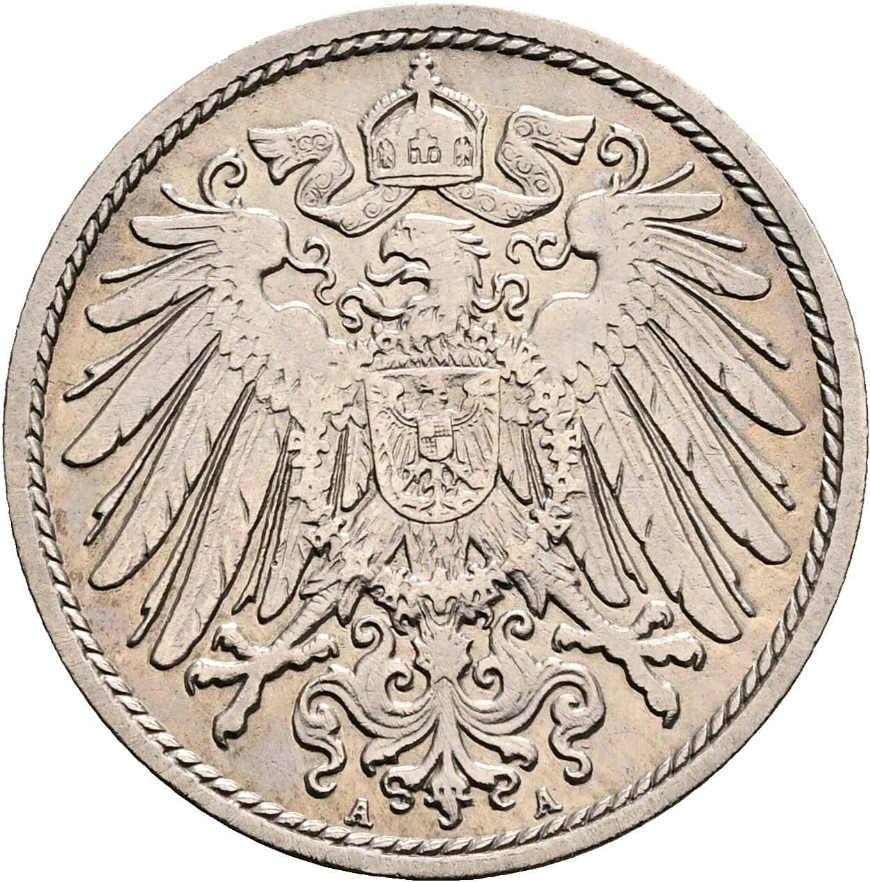 10 Pfennig 1907 A – Rückseite