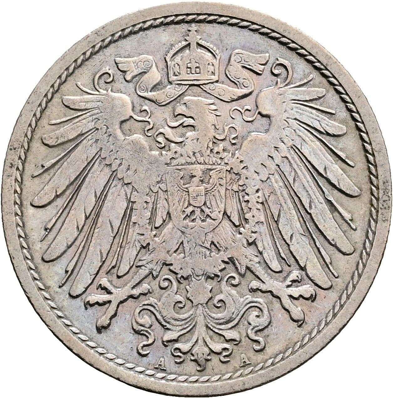10 Pfennig 1907 A – Rückseite
