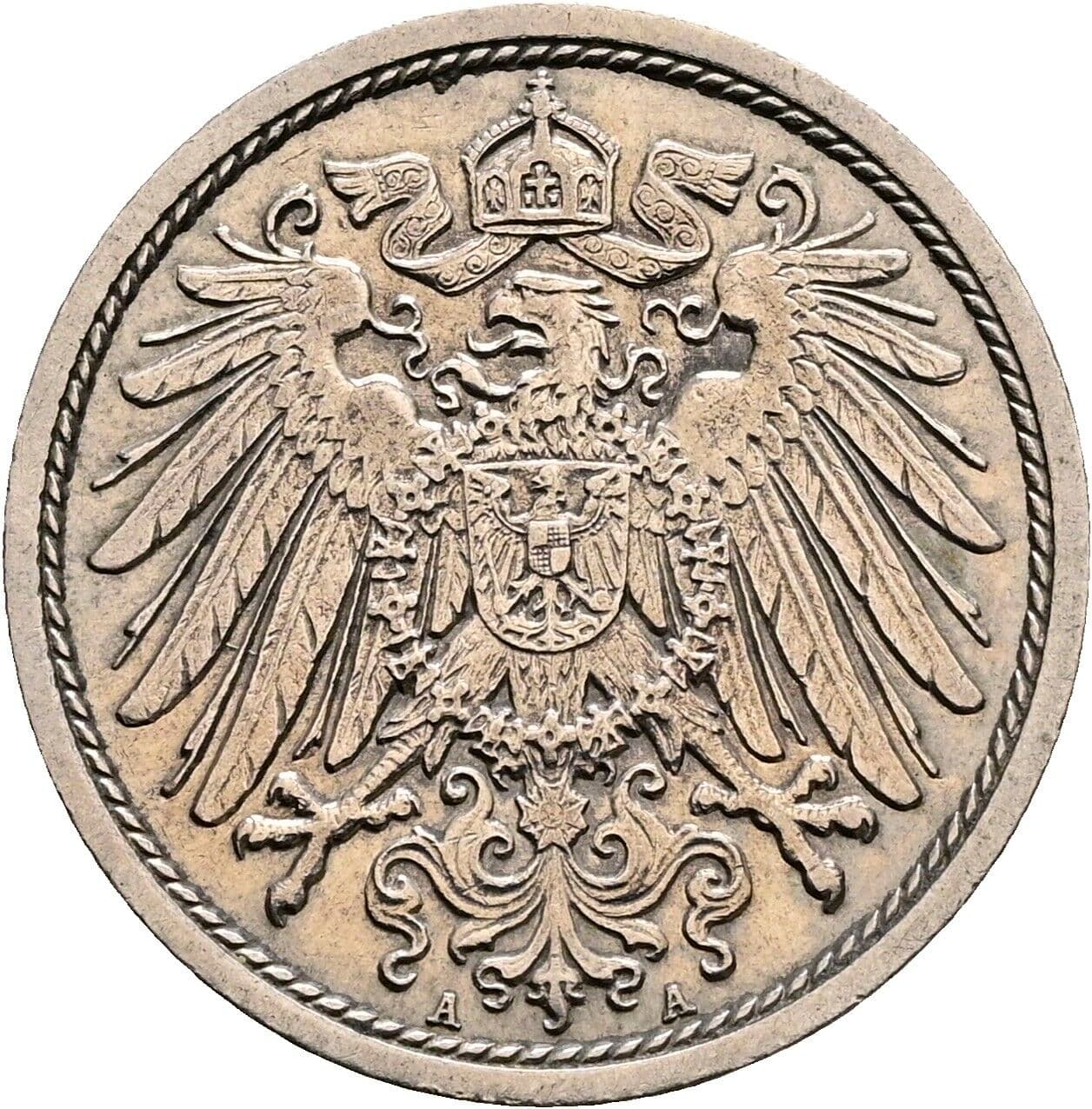 10 Pfennig 1914 A – Rückseite