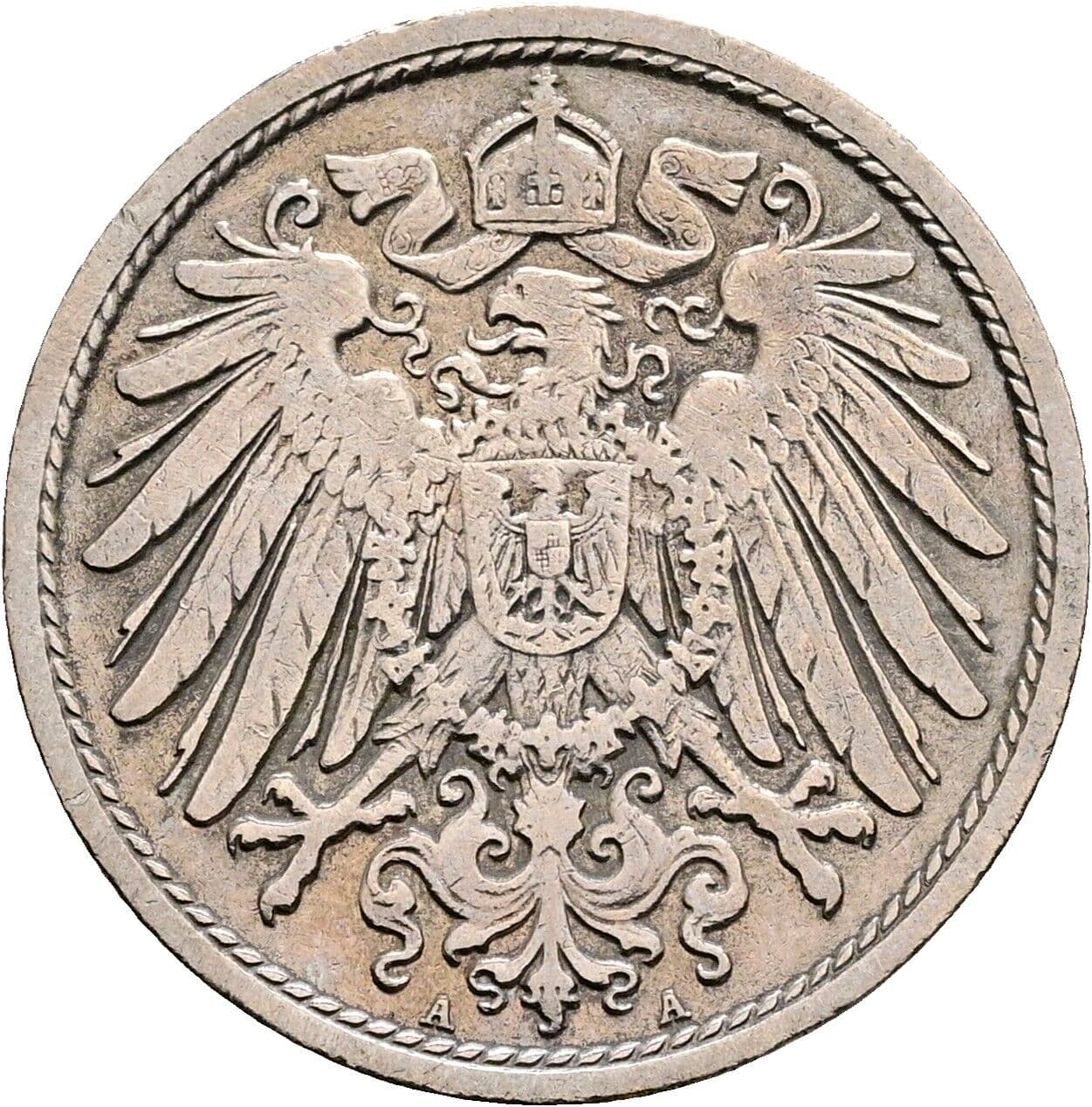 10 Pfennig 1906 A – Rückseite