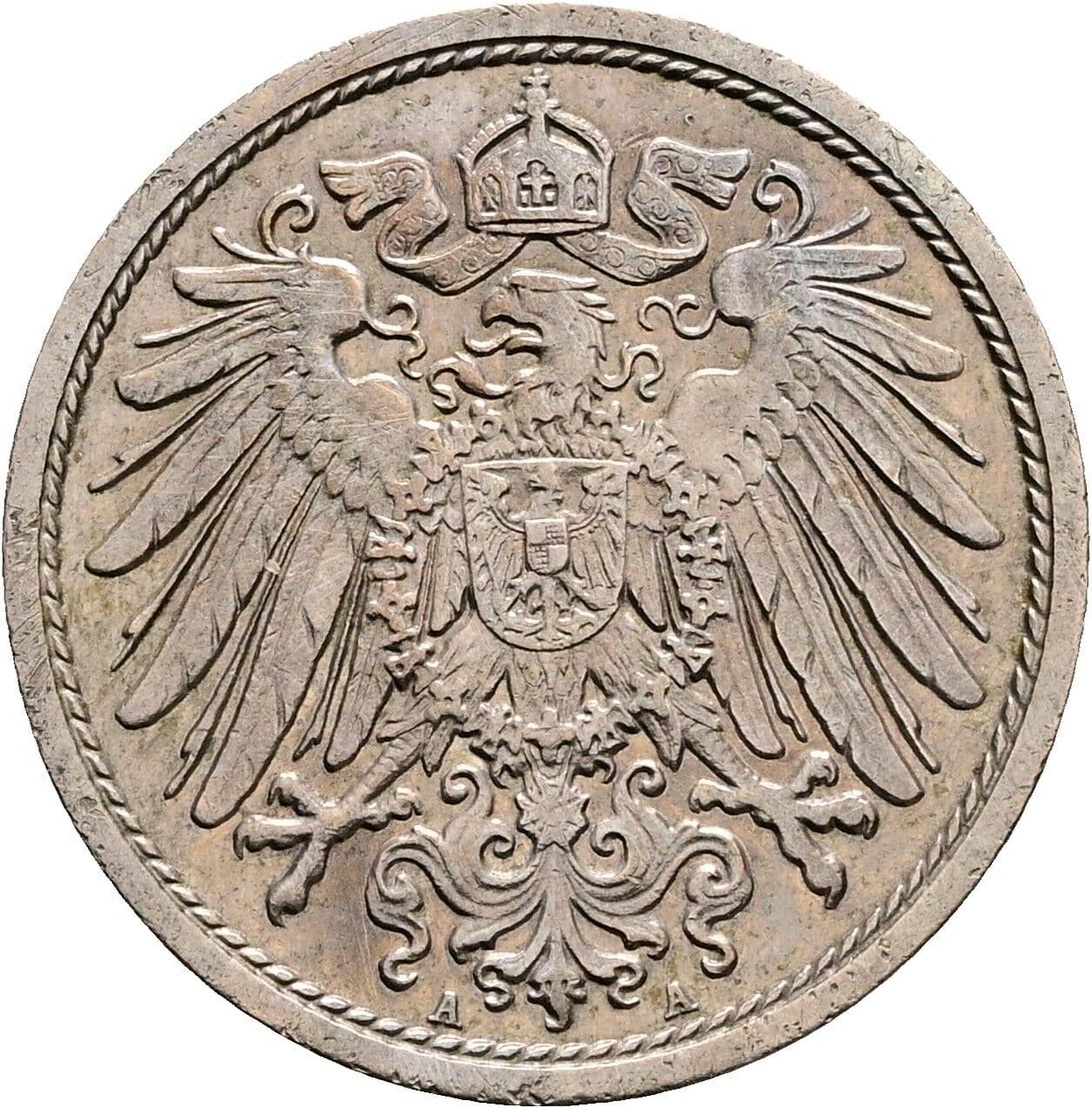 10 Pfennig 1913 A – Rückseite