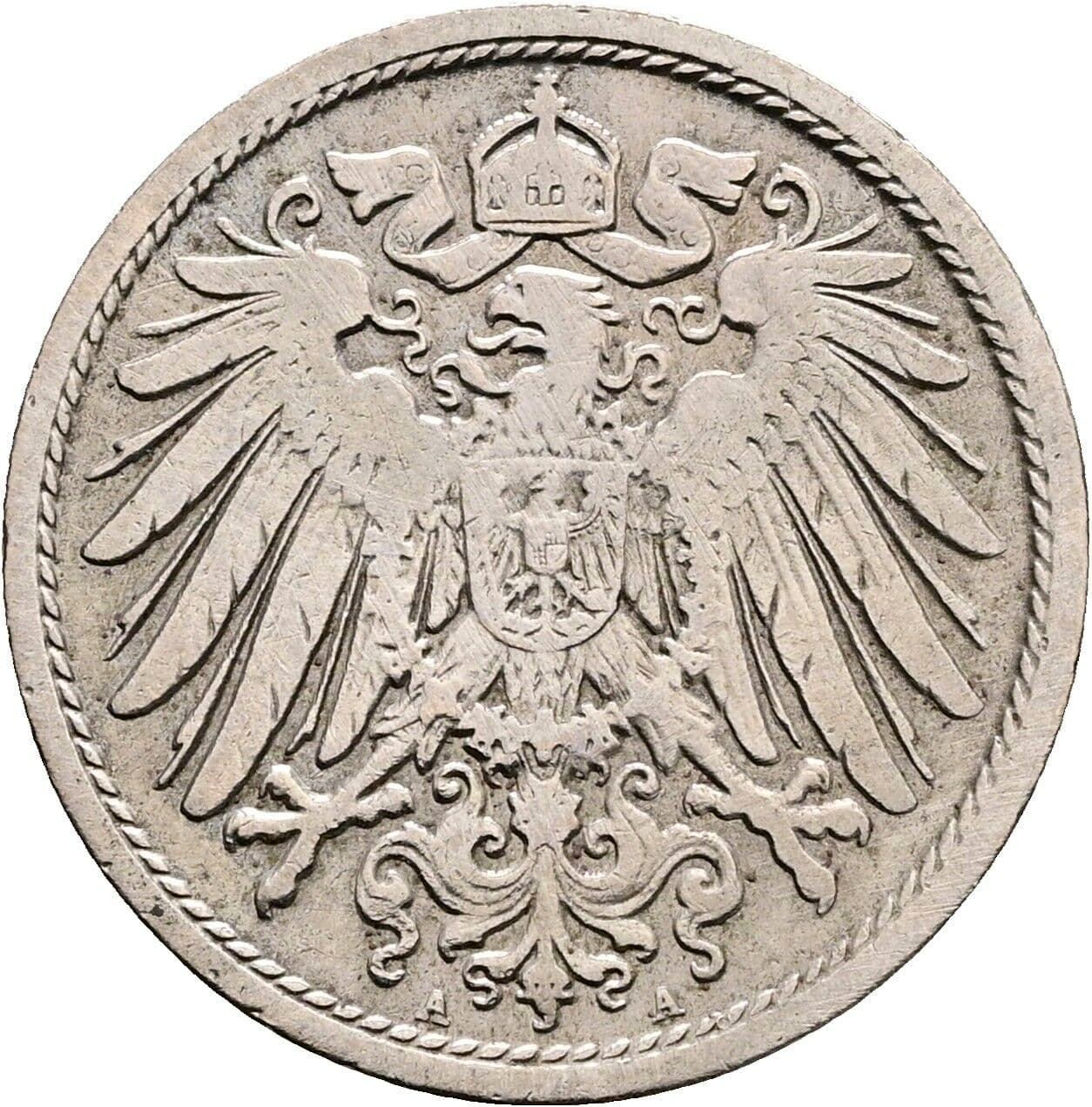 10 Pfennig 1907 A – Rückseite
