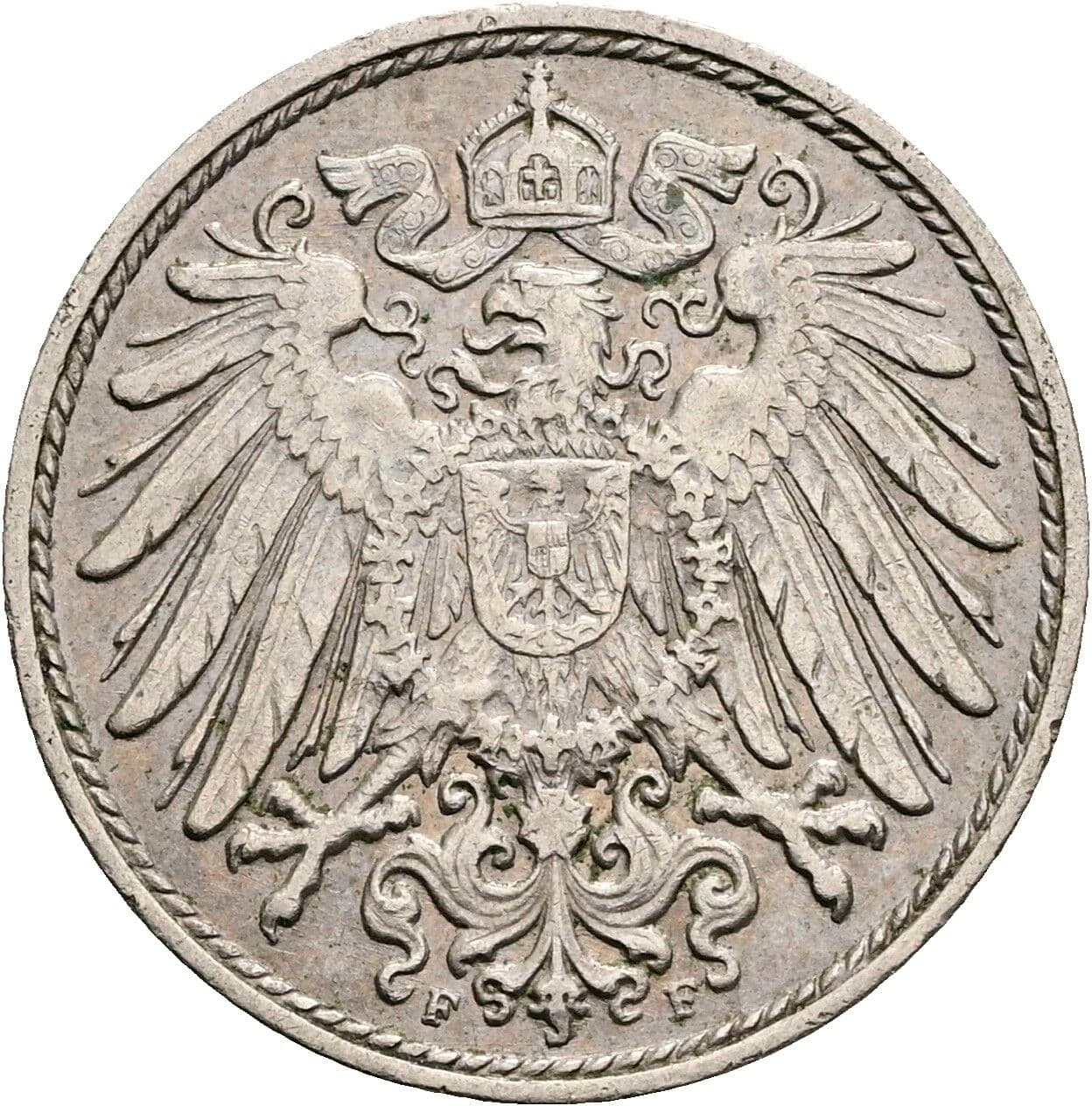 10 Pfennig 1914 F – Rückseite
