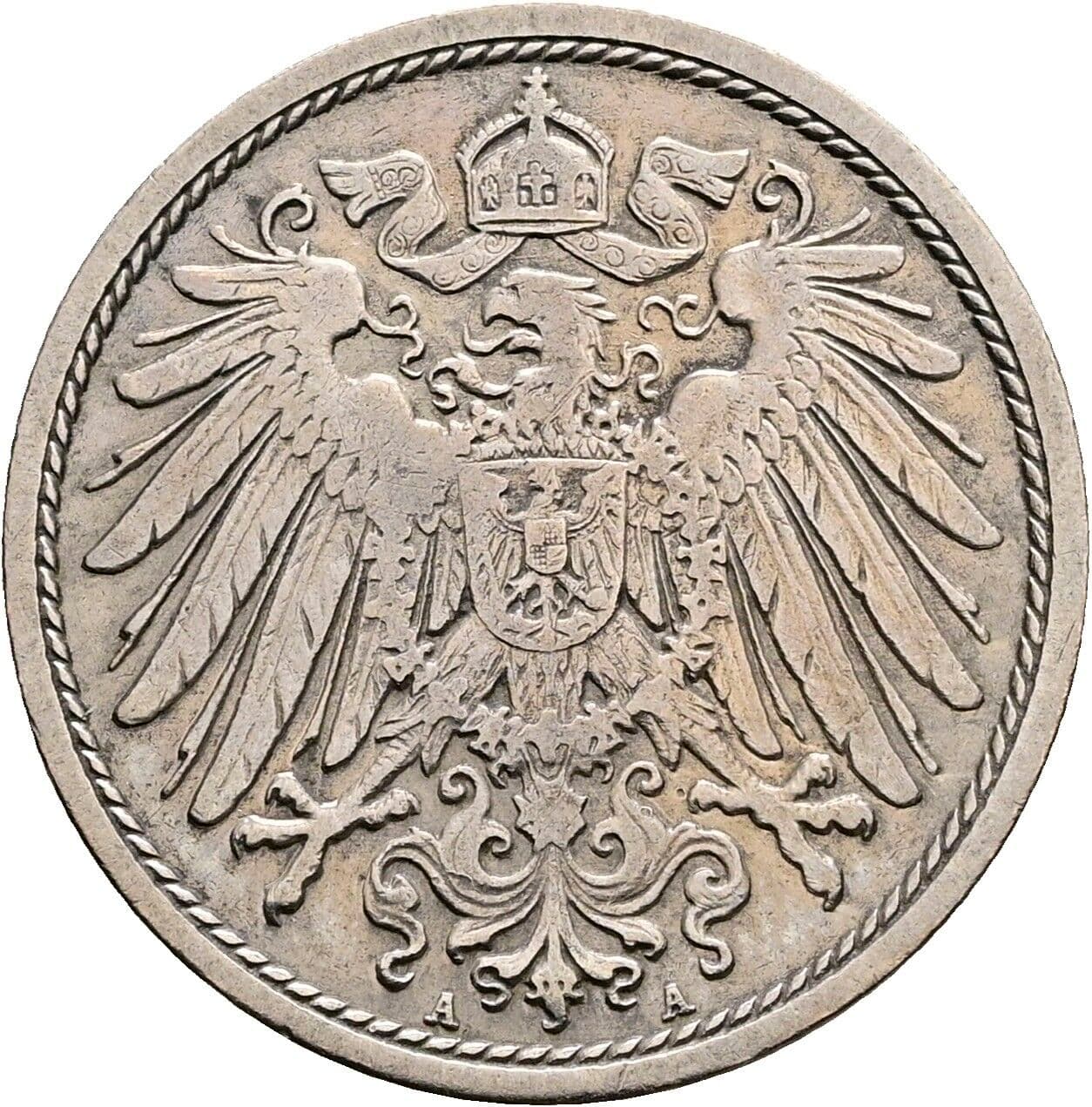 10 Pfennig 1907 A – Rückseite