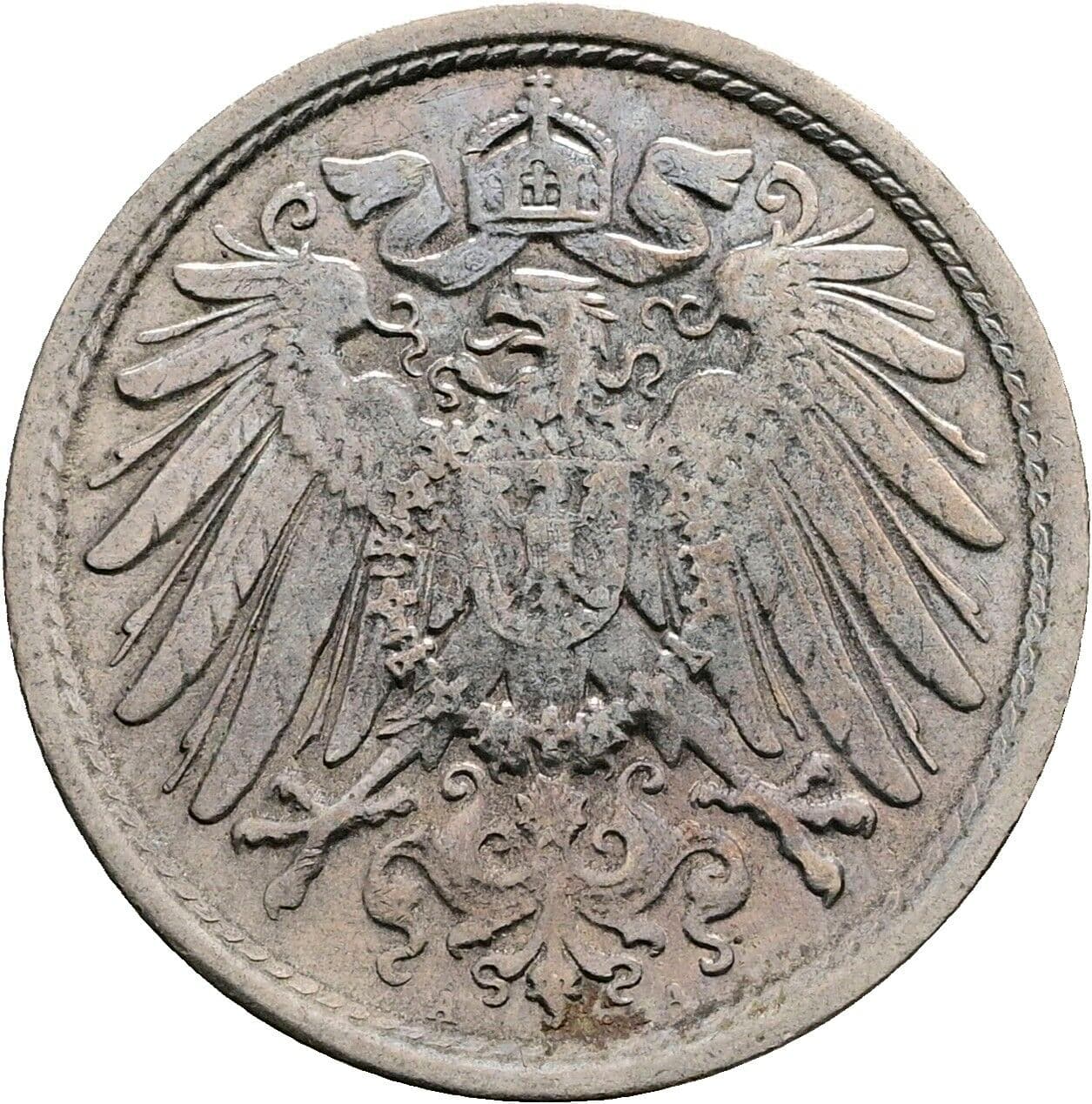 10 Pfennig 1914 A – Rückseite