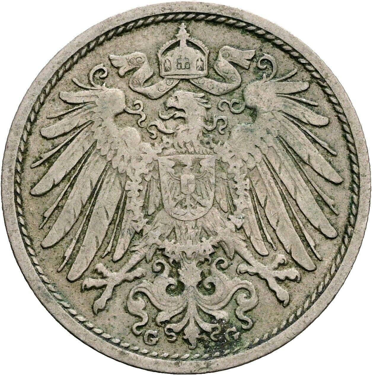 10 Pfennig 1901 G – Rückseite