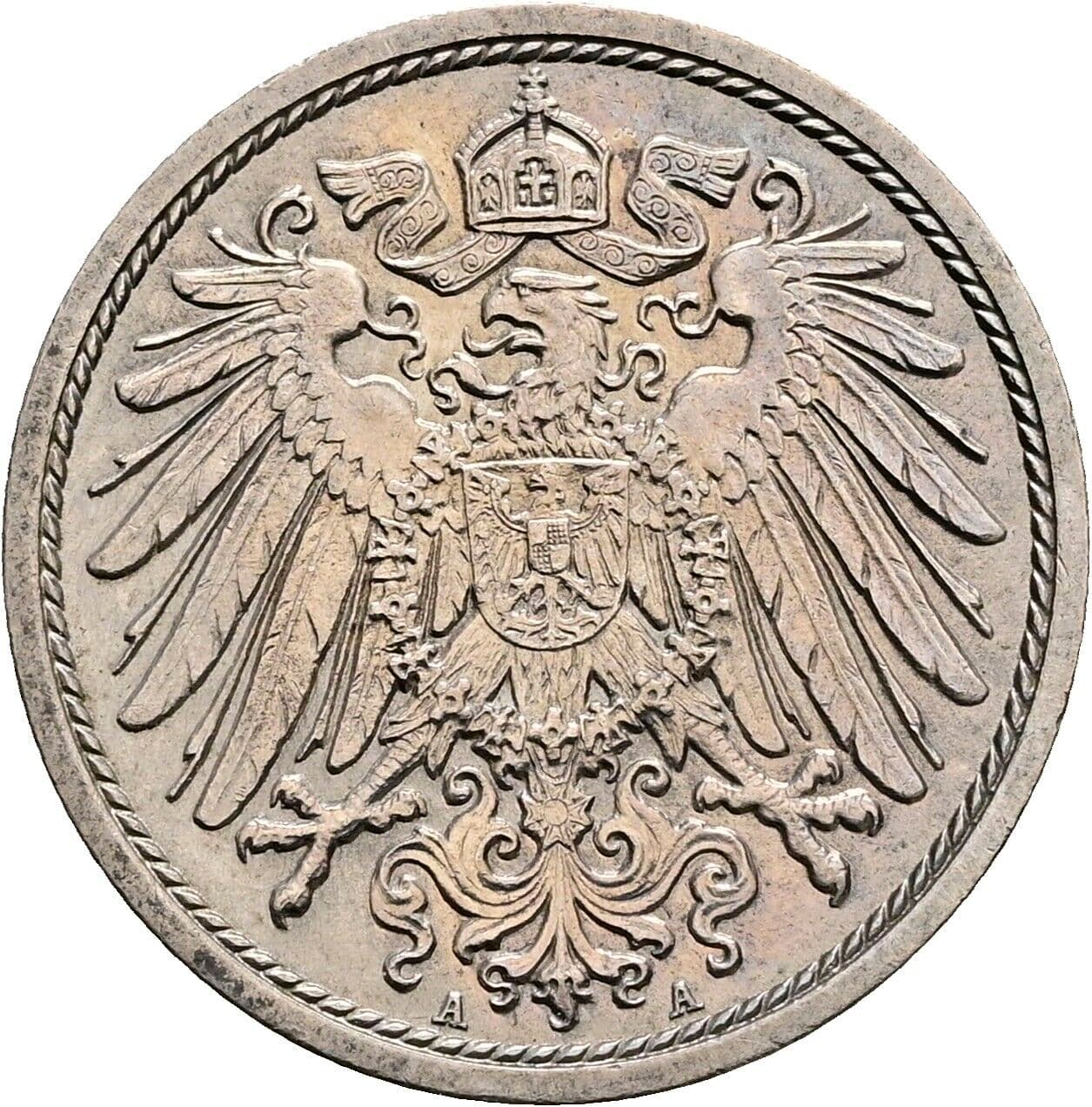 10 Pfennig 1913 A – Rückseite