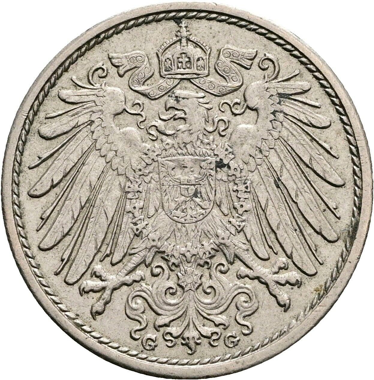 10 Pfennig 1914 G – Rückseite