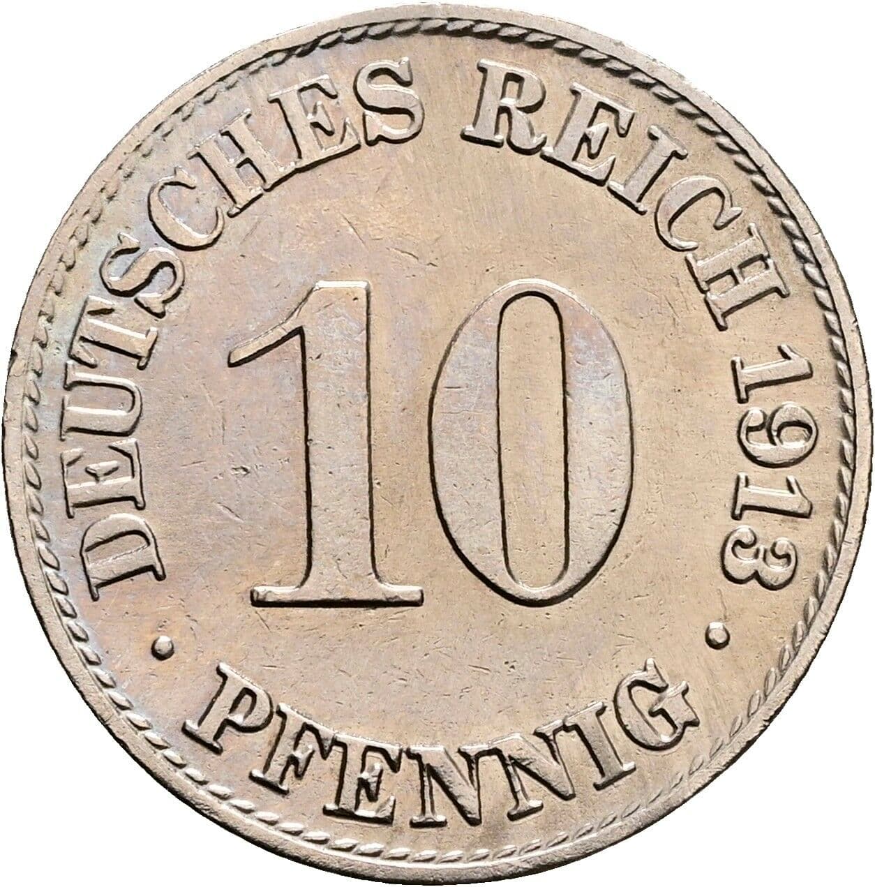 10 Pfennig 1913 A – Vorderseite