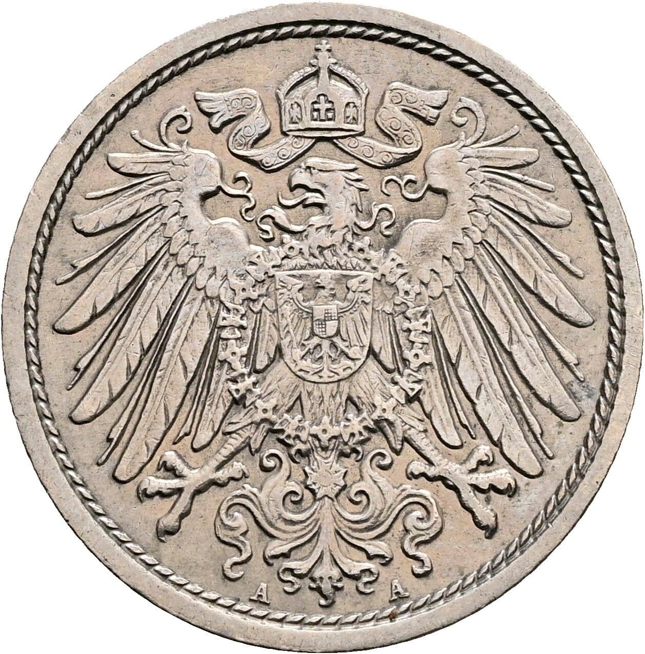 10 Pfennig 1914 A – Rückseite