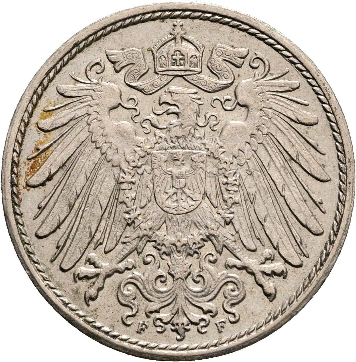 10 Pfennig 1915 F – Rückseite