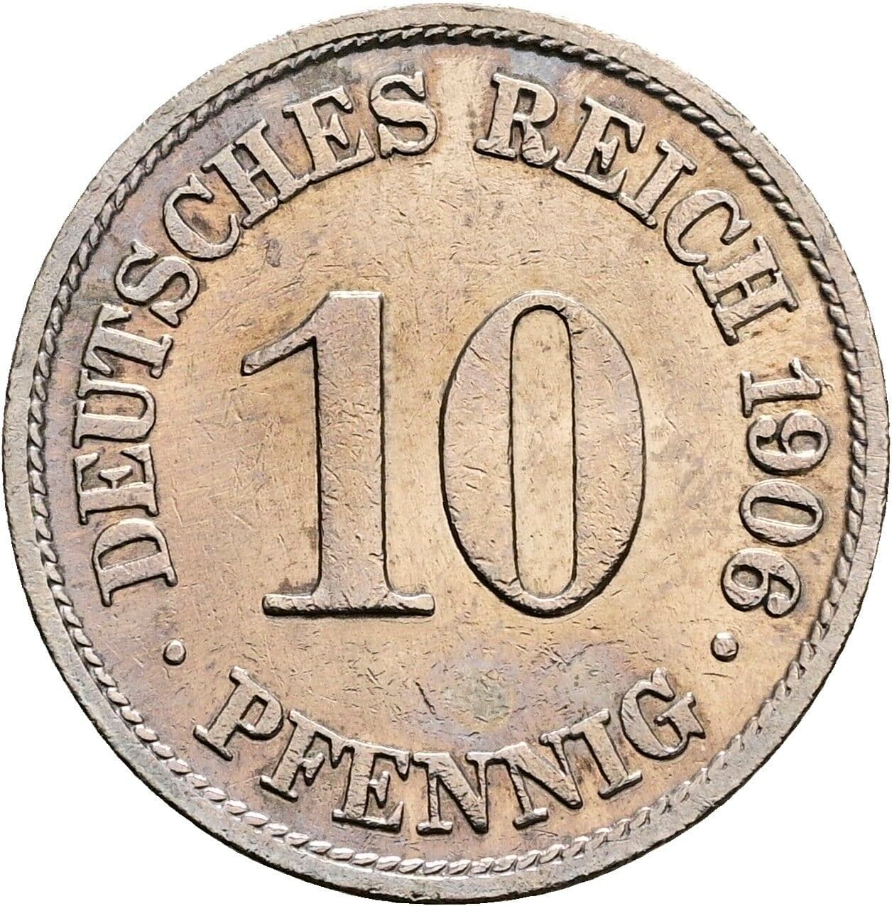 10 Pfennig 1906 A – Vorderseite