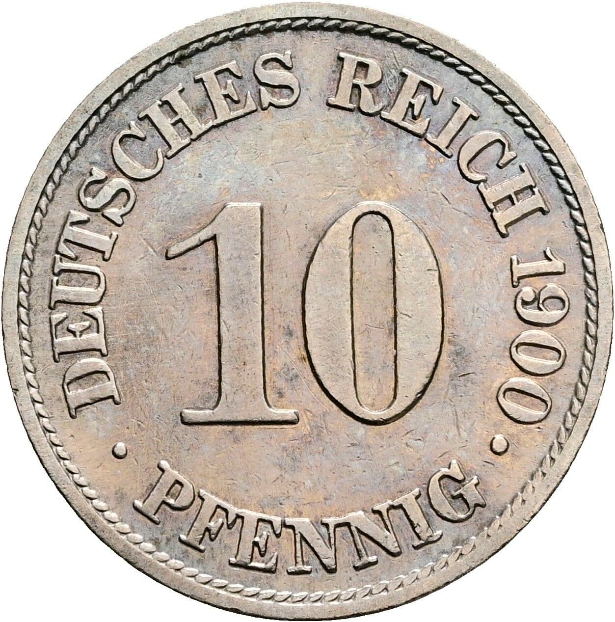 10 Pfennig 1909 A – Vorderseite