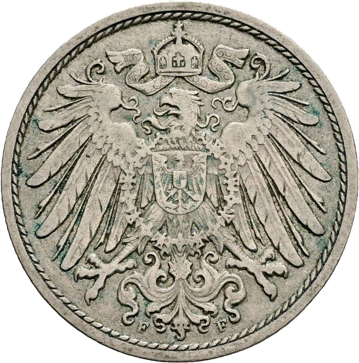 10 Pfennig 1904 F – Rückseite
