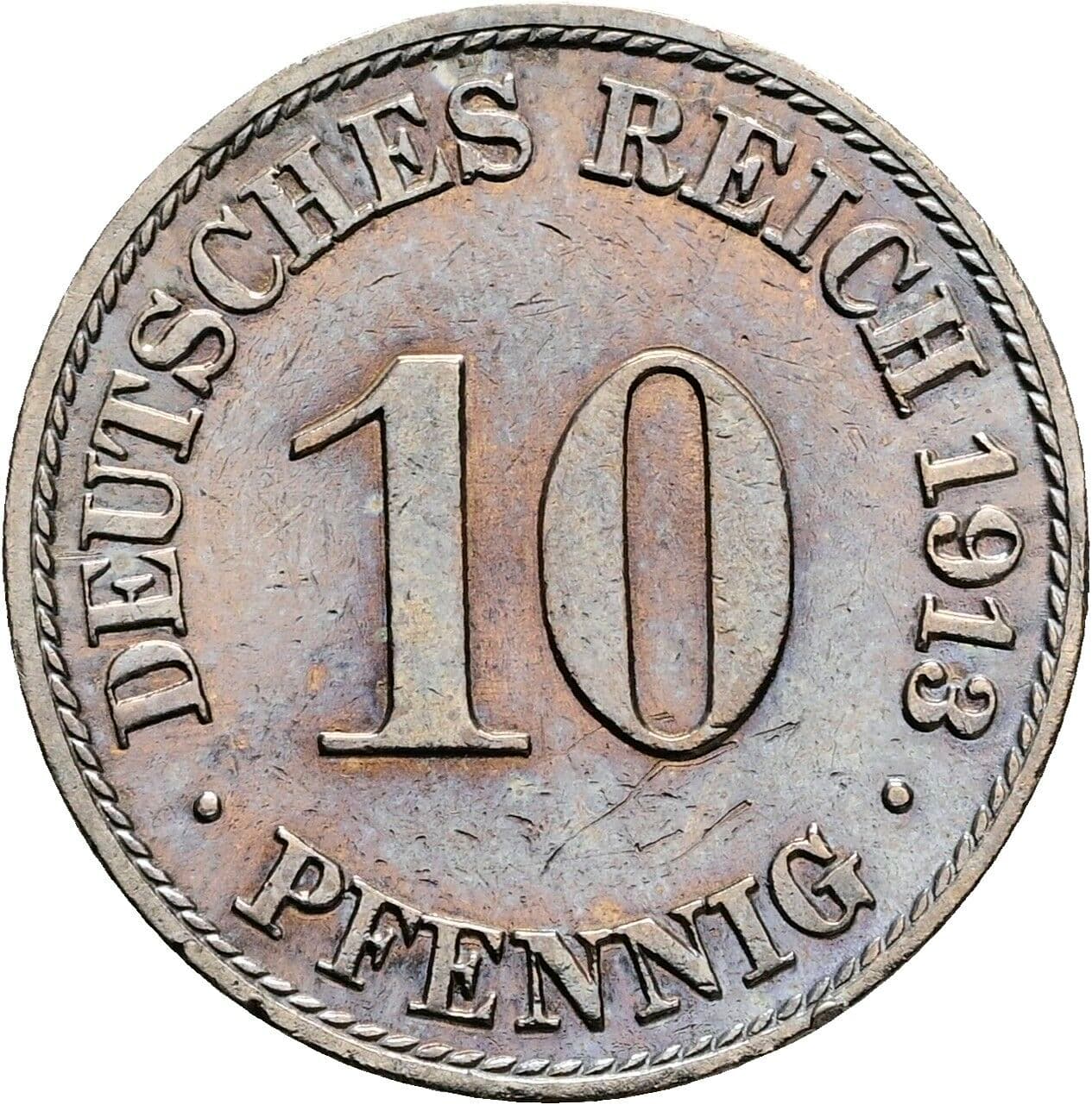 10 Pfennig 1913 A – Vorderseite