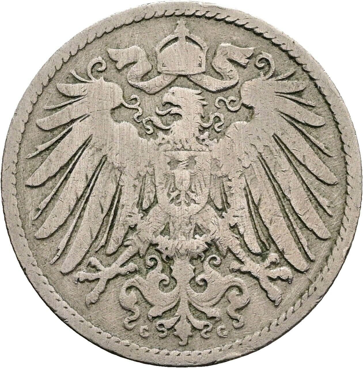 10 Pfennig 1893 G – Rückseite