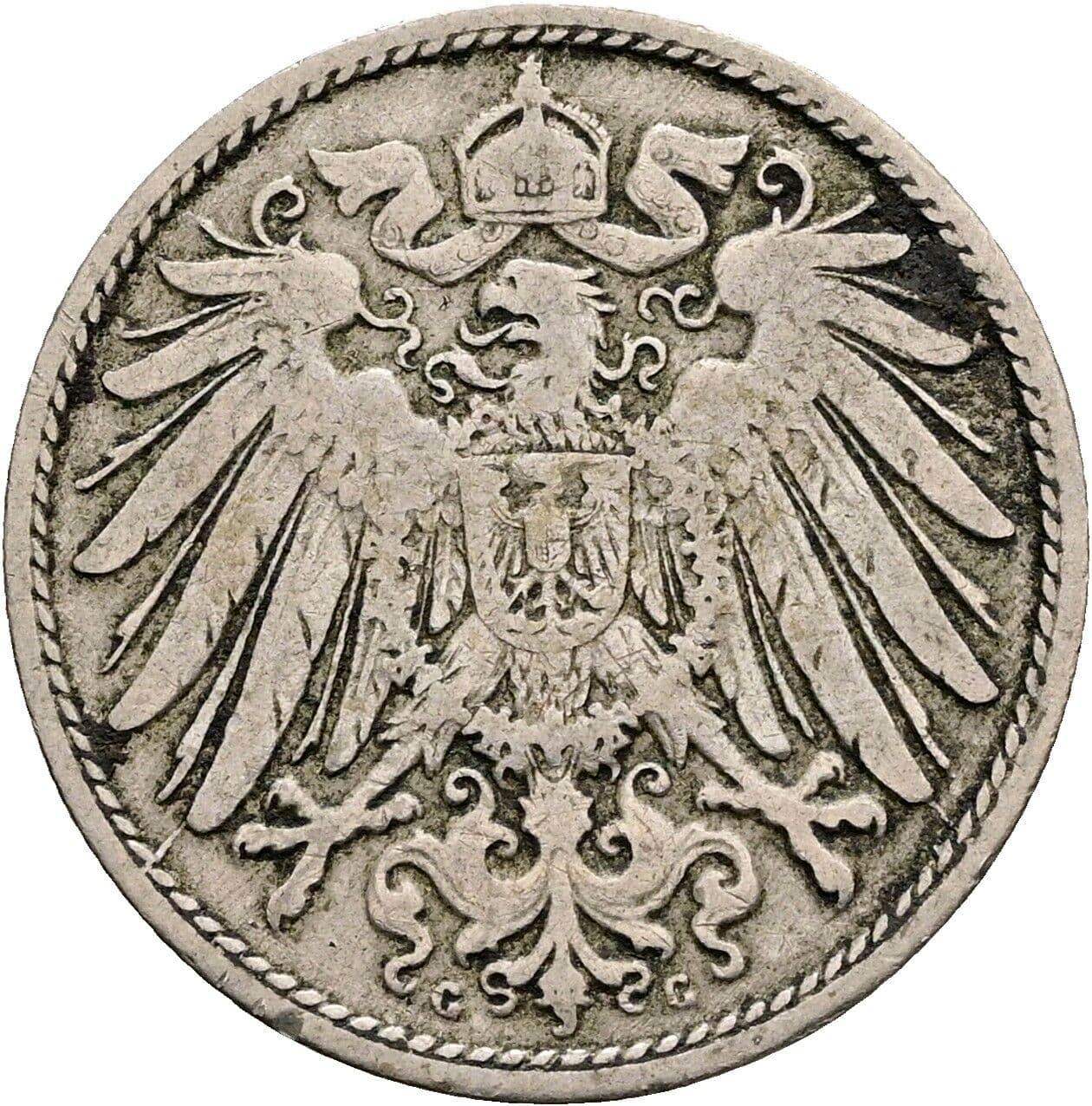 10 Pfennig 1893 G – Rückseite