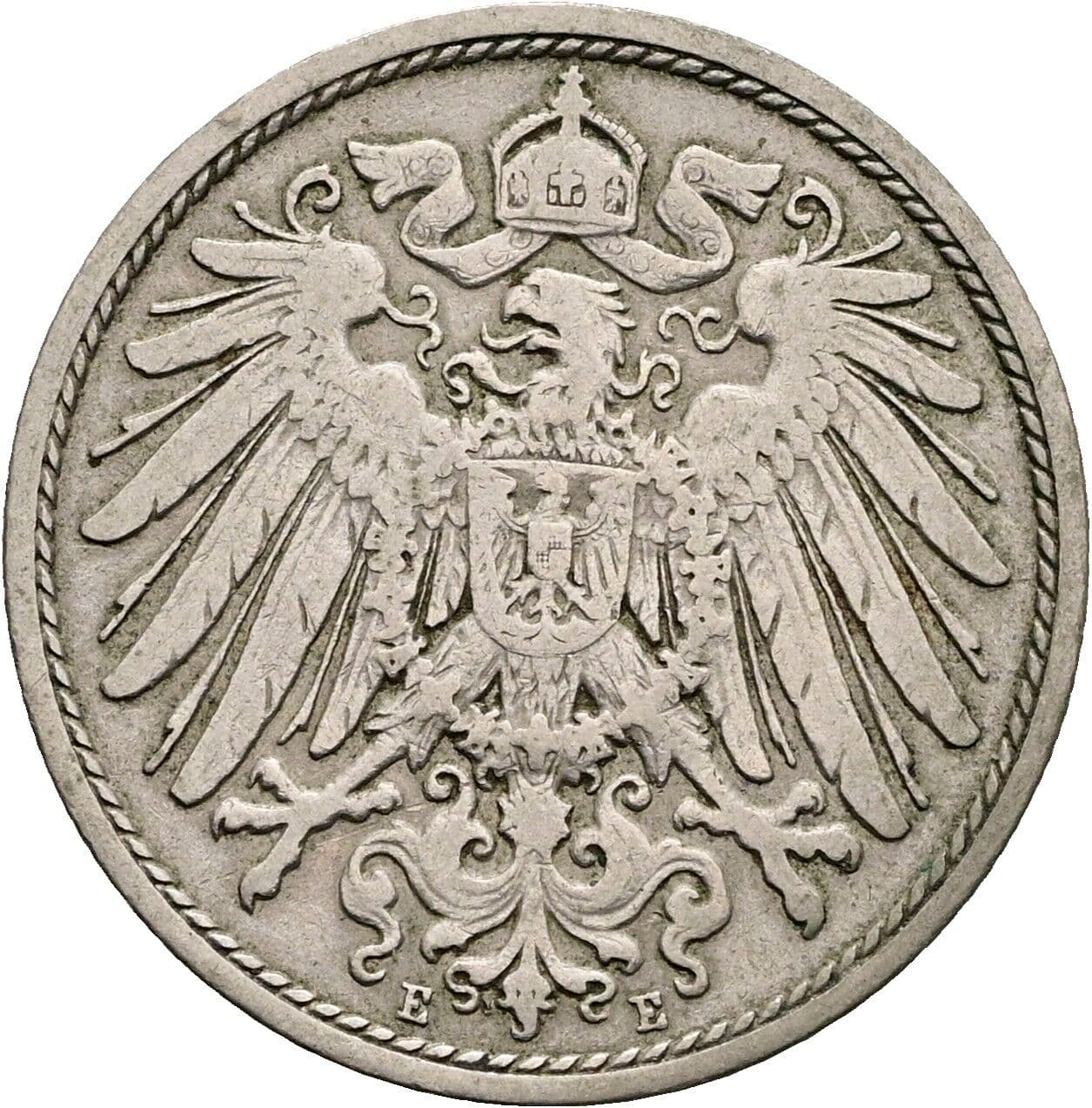 10 Pfennig 1900 E – Rückseite