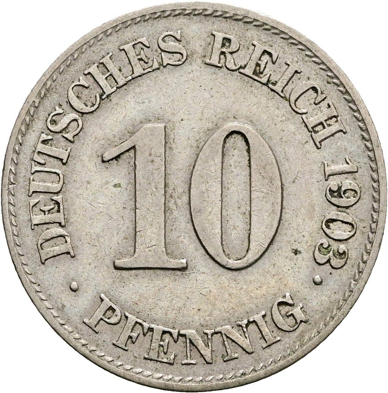 10 Pfennig 1903 E – Vorderseite