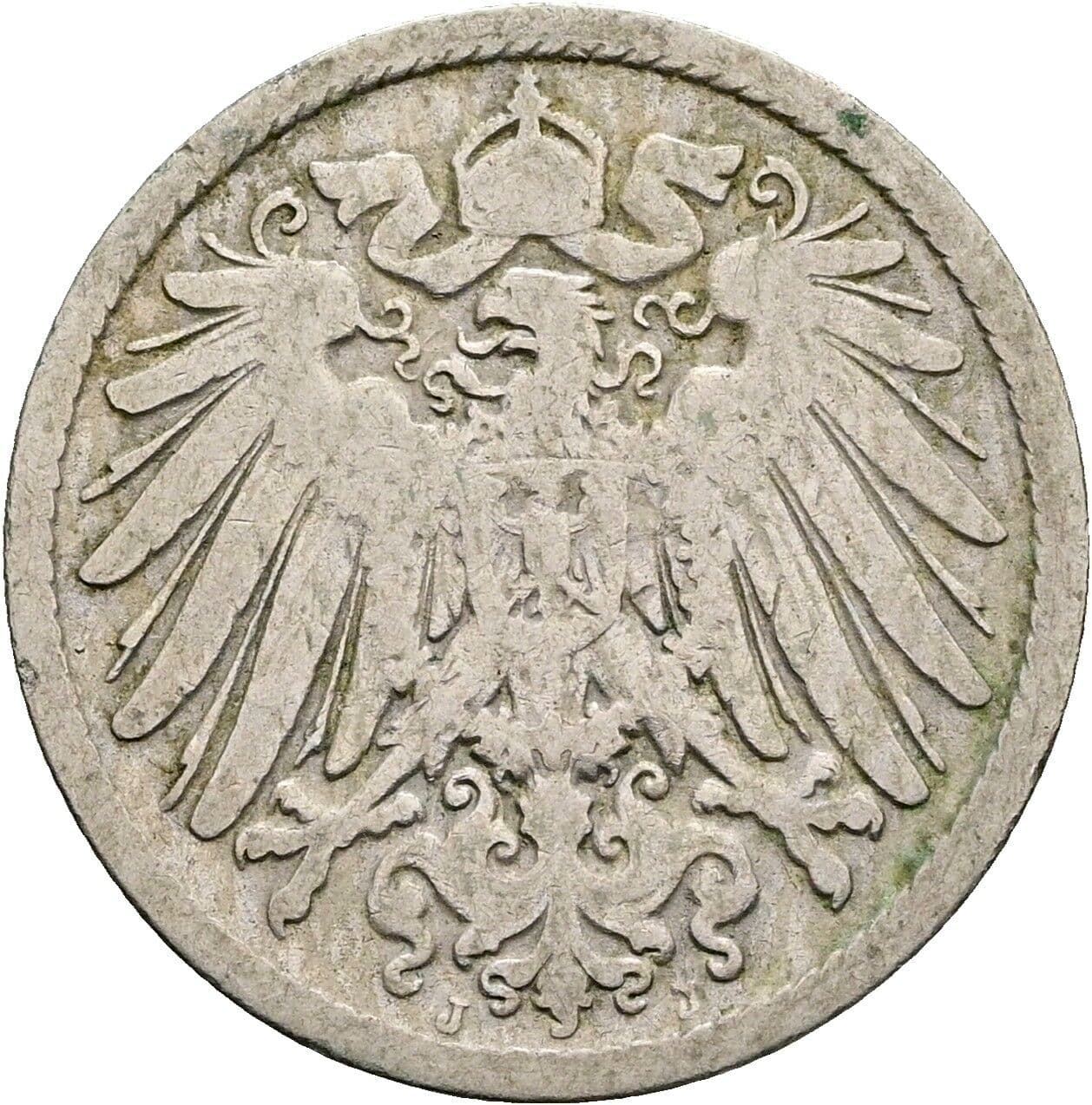 10 Pfennig 1896 J – Rückseite