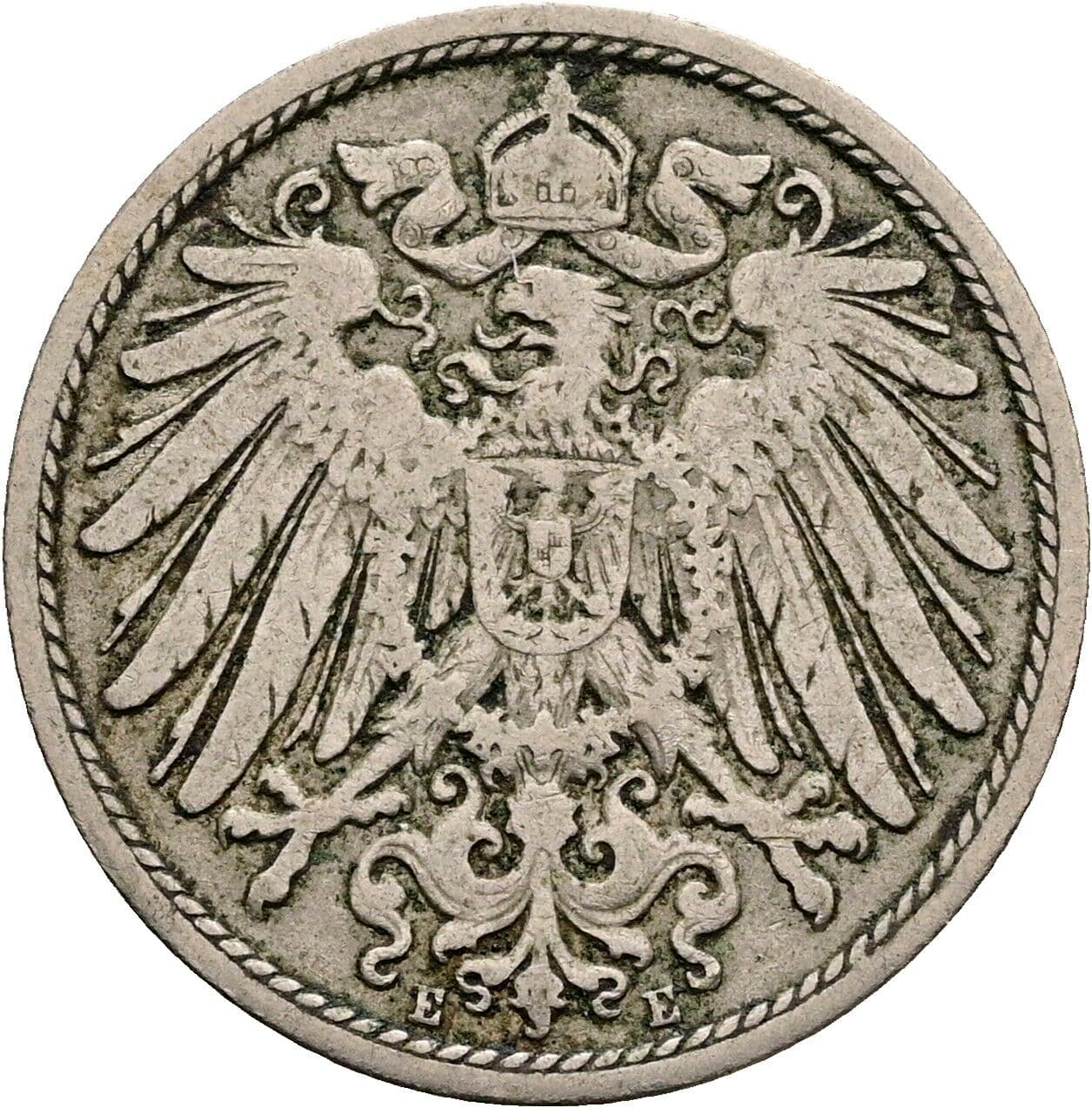 10 Pfennig 1892 E – Rückseite