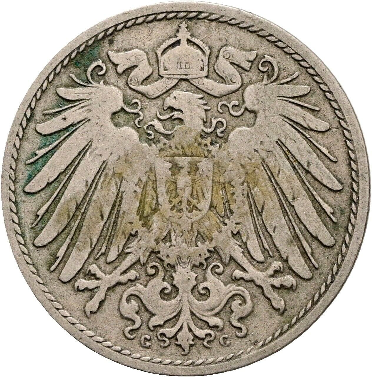 10 Pfennig 1899 G – Rückseite