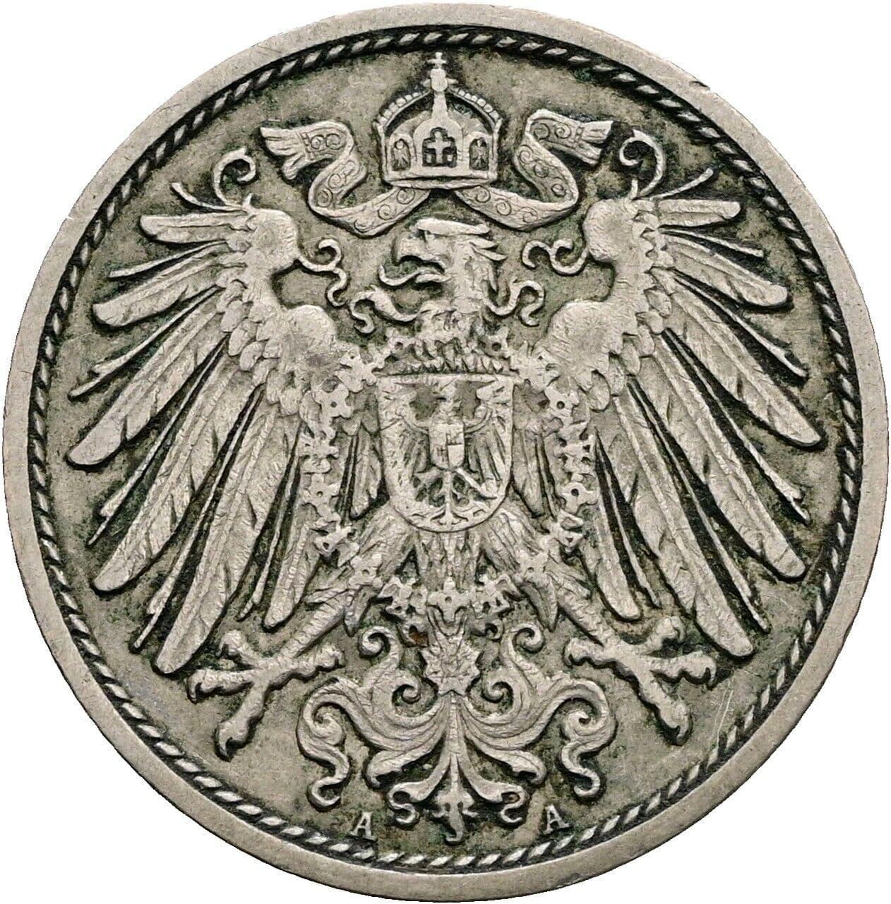 10 Pfennig 1899 A – Rückseite
