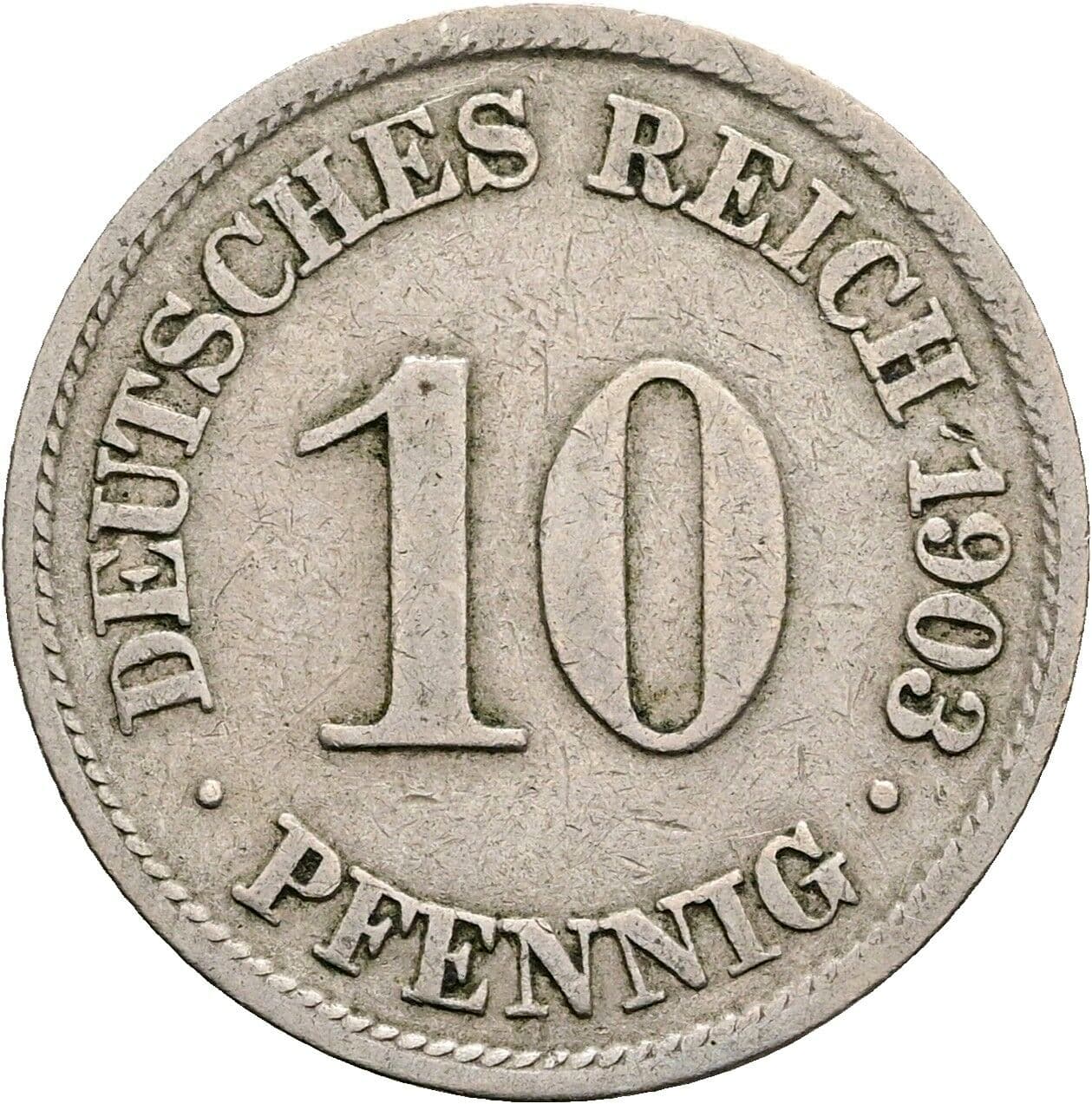 10 Pfennig 1903 A – Vorderseite