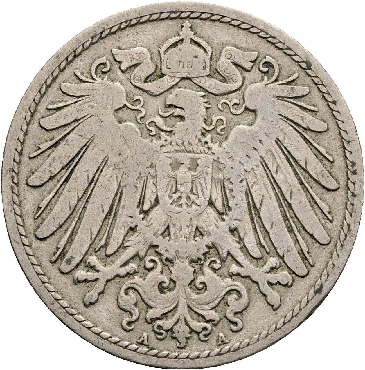 10 Pfennig 1897 A – Rückseite