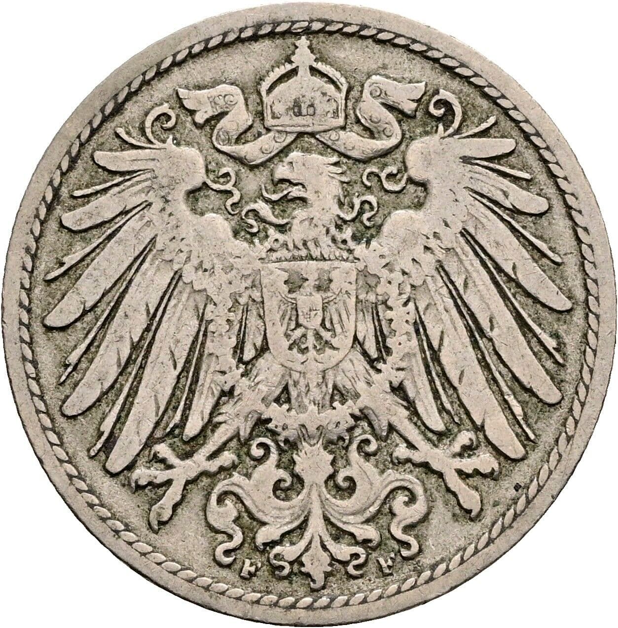 10 Pfennig 1893 F – Rückseite