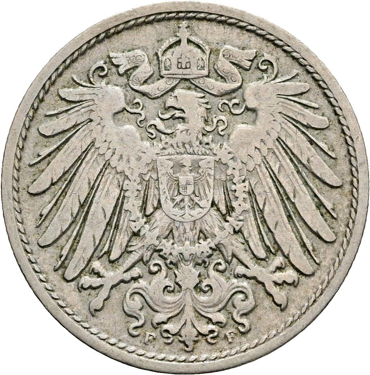 10 Pfennig 1899 F – Rückseite