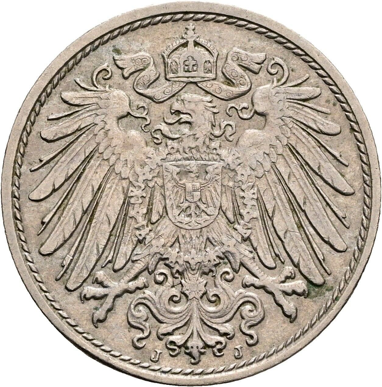 10 Pfennig 1914 J – Rückseite