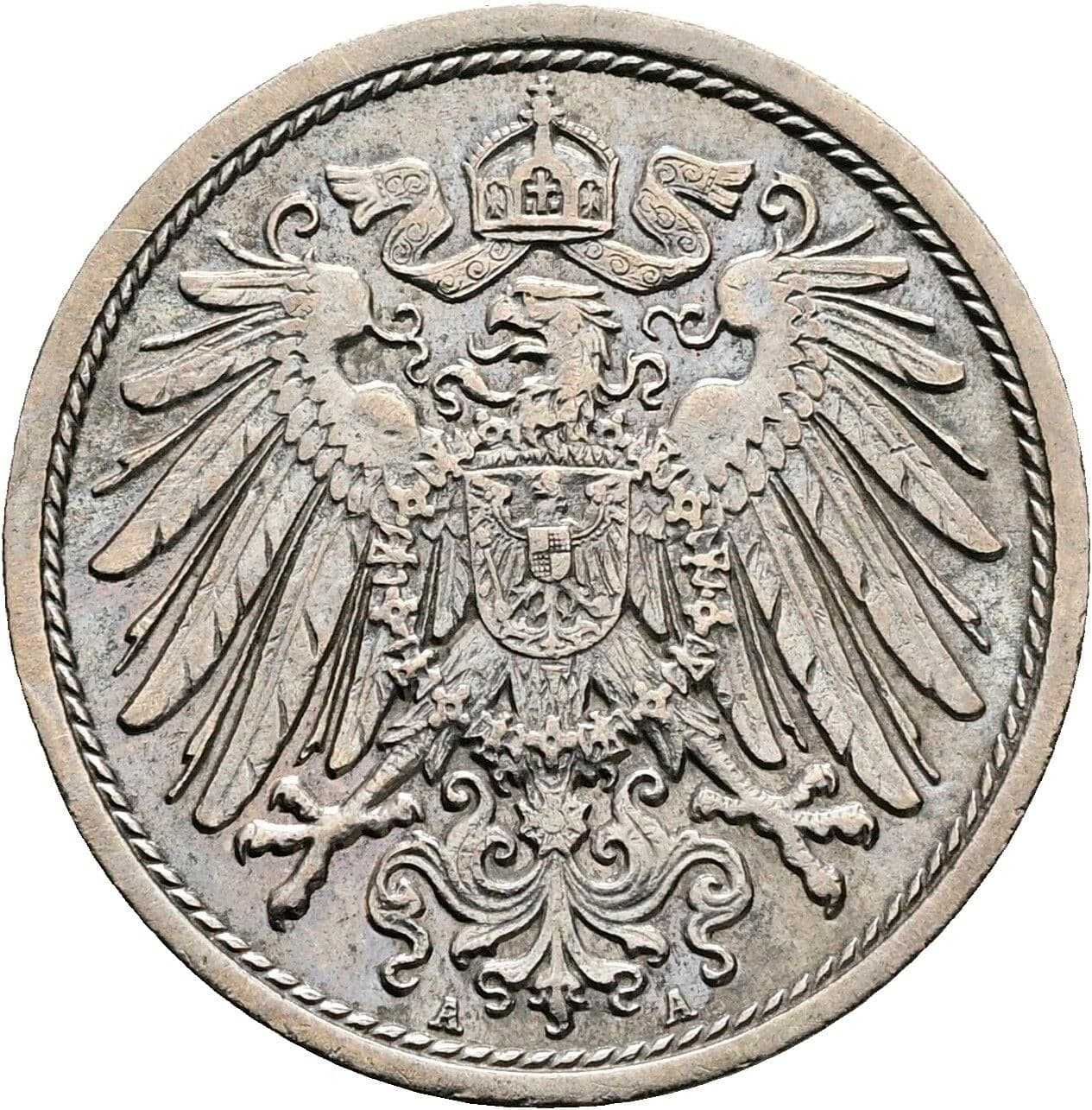 10 Pfennig 1913 A – Rückseite