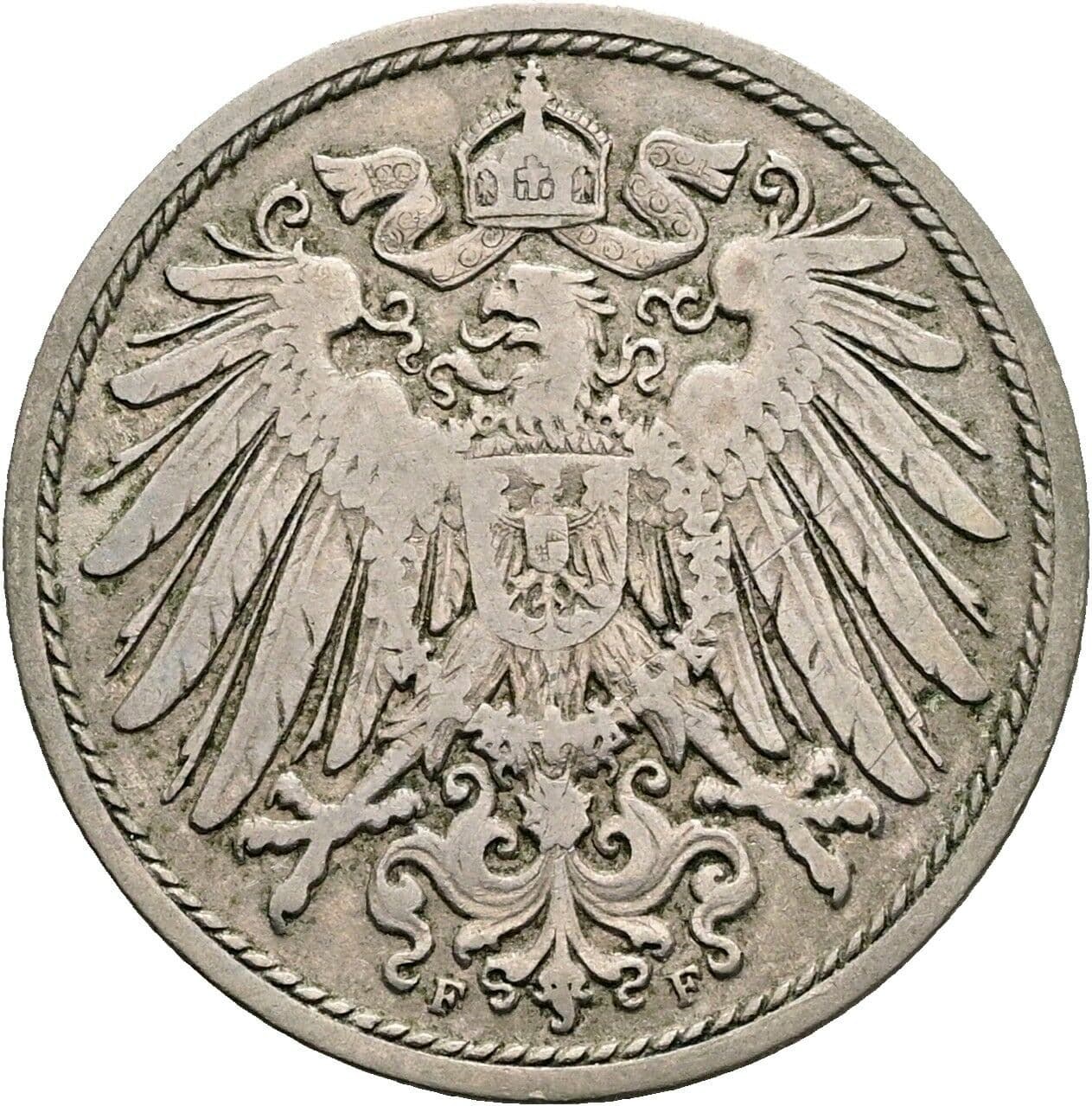 10 Pfennig 1903 F – Rückseite