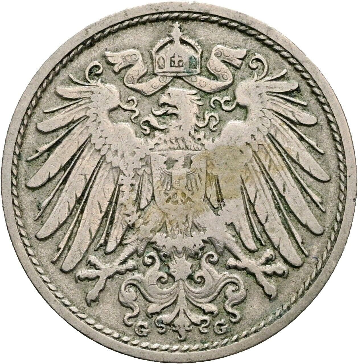 10 Pfennig 1903 G – Rückseite