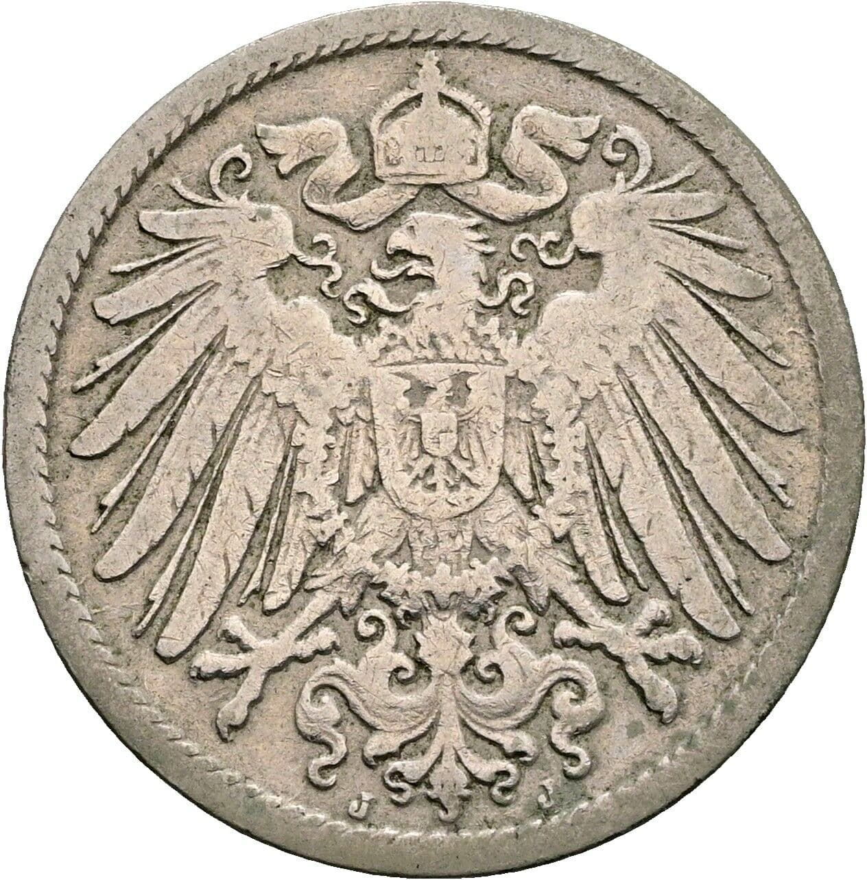 10 Pfennig 1900 J – Rückseite