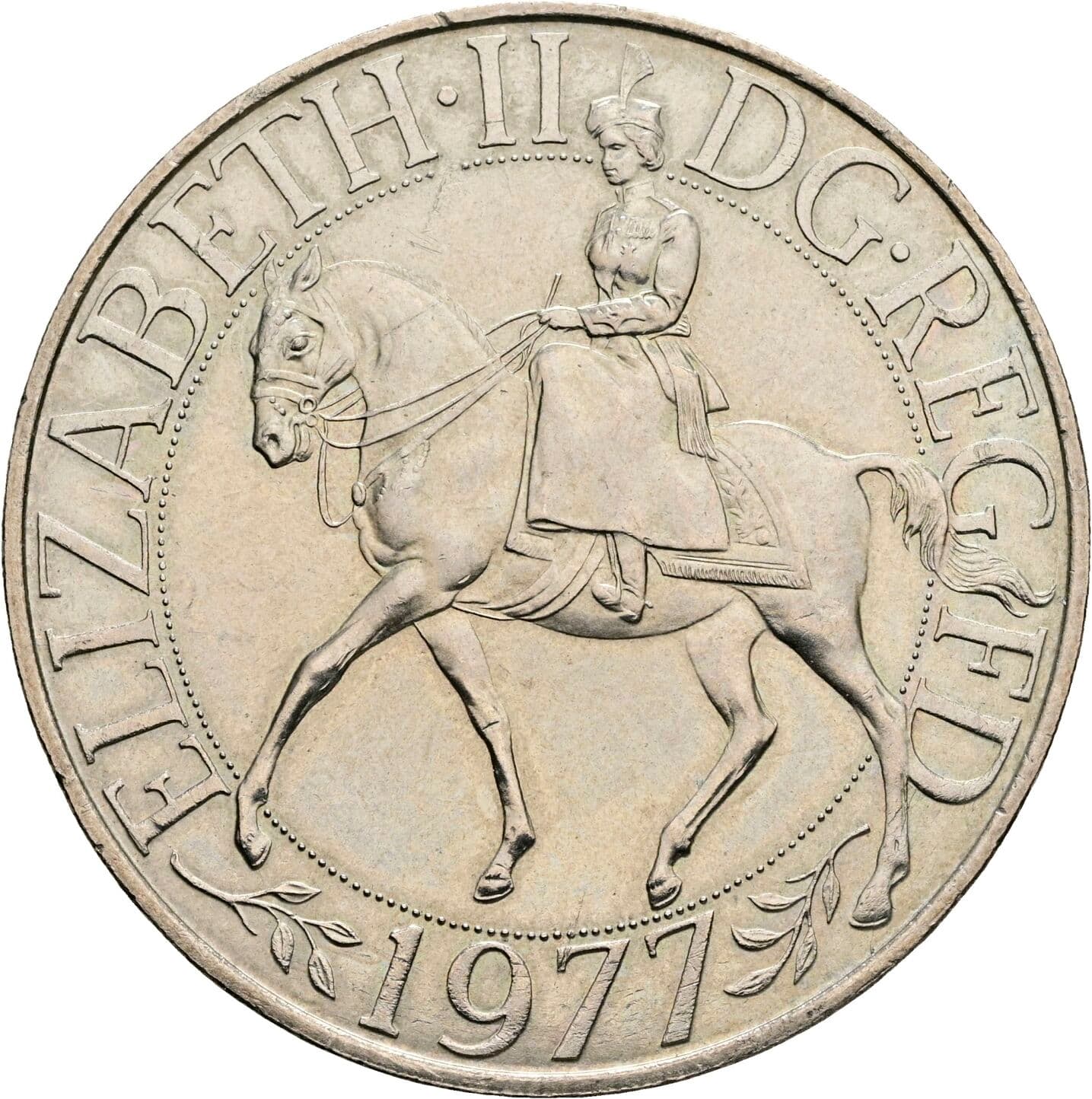 1 Crown Elisabeth II. 1952-2022 1977 – Vorderseite