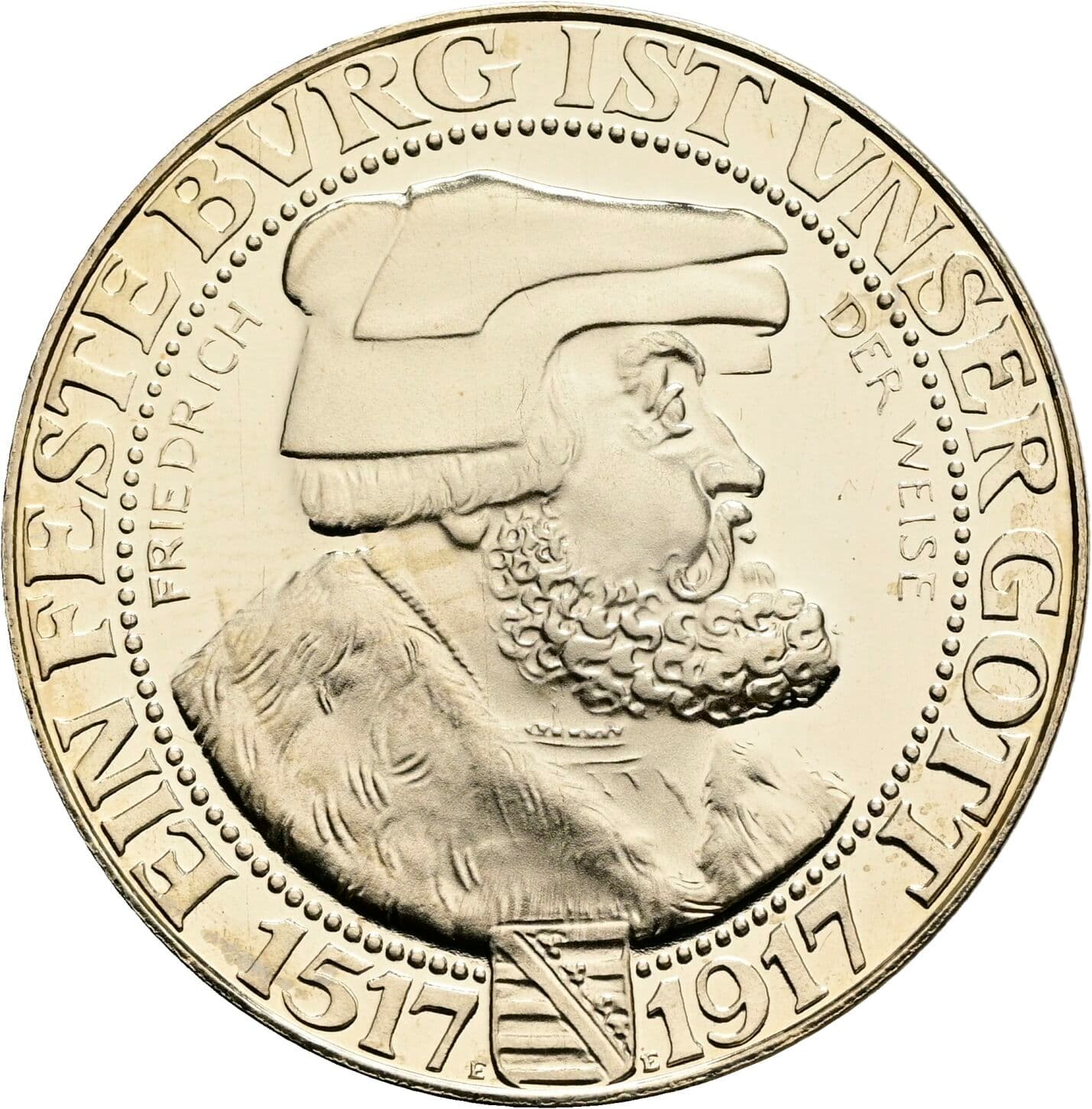 3 Mark Restrike August III. 1904-1918 1917/2003 NP – Vorderseite