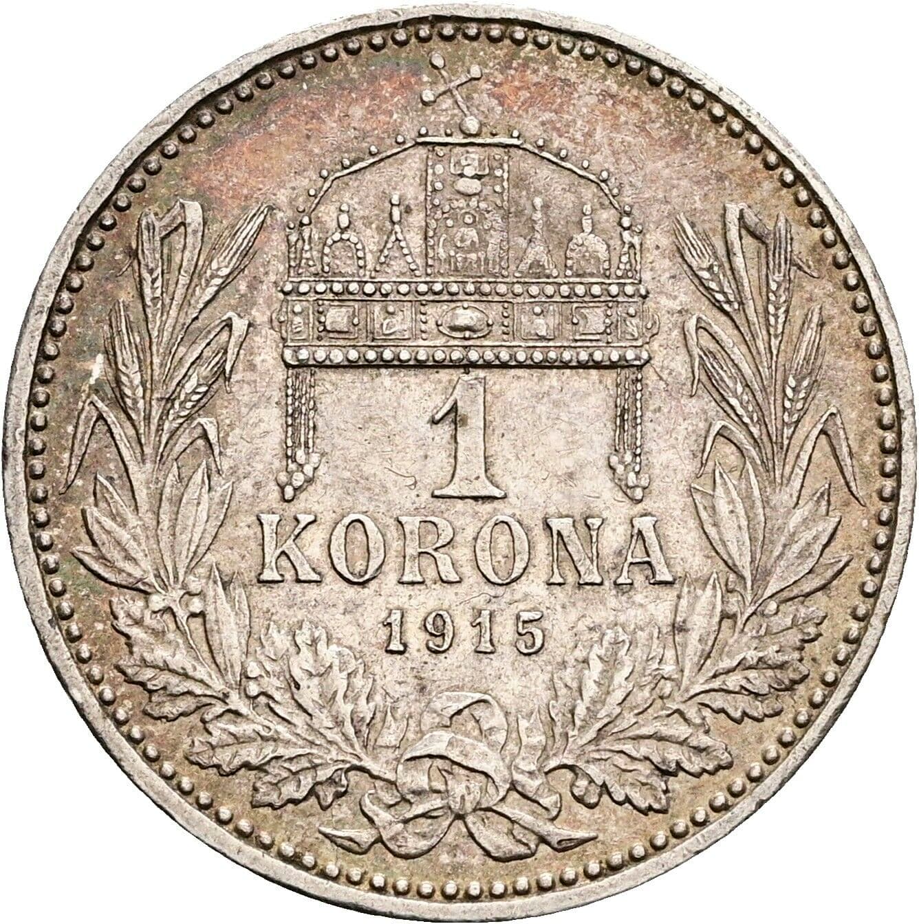 1 Korona Franz Joseph I. 1848-1916 1915 KB, Kremnitz – Rückseite