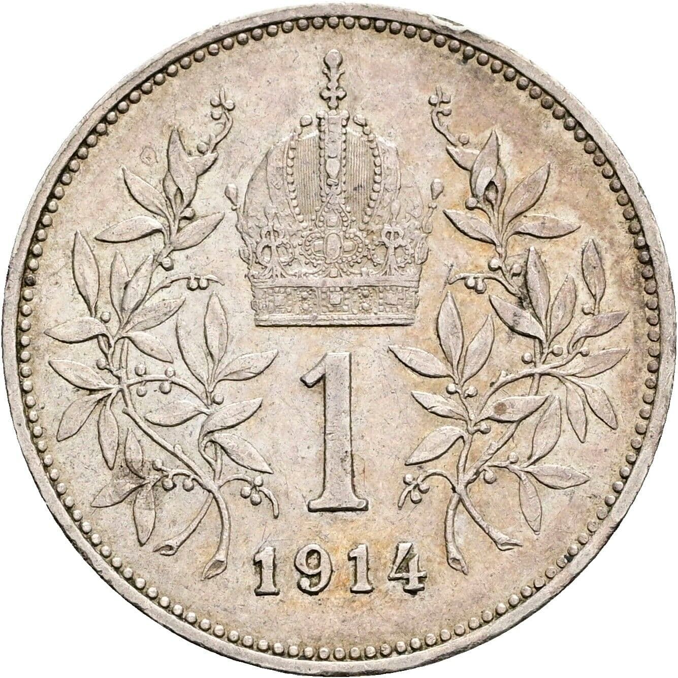 1 Krone Franz Joseph I. 1848-1916 1914 – Rückseite