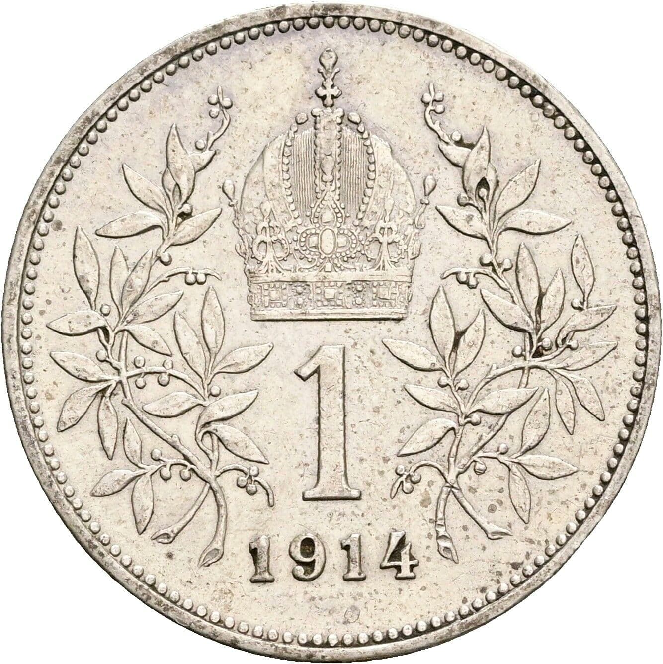 1 Krone Franz Joseph I. 1848-1916 1914 – Rückseite