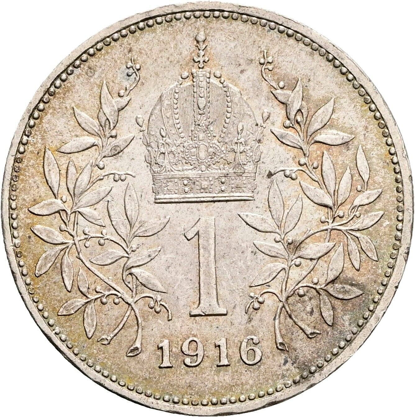 1 Krone Franz Joseph I. 1848-1916 1916 – Rückseite