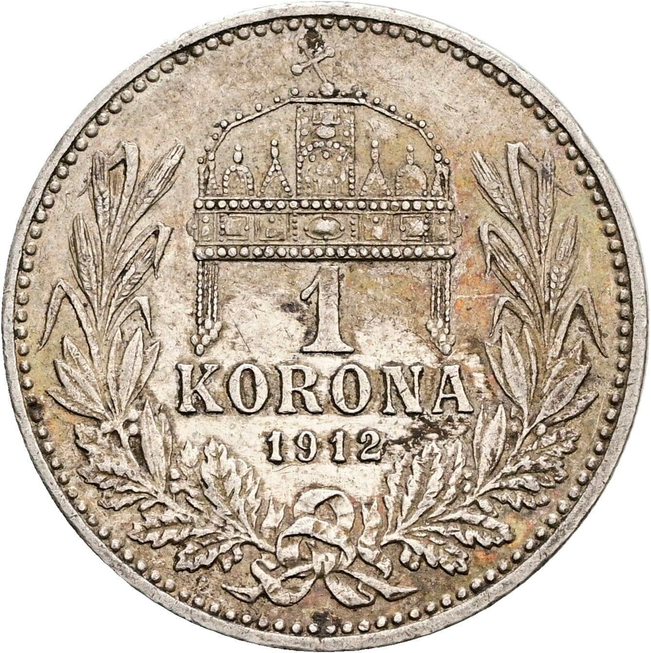 1 Korona Franz Joseph I. 1848-1916 1912 KB, Kremnitz – Rückseite