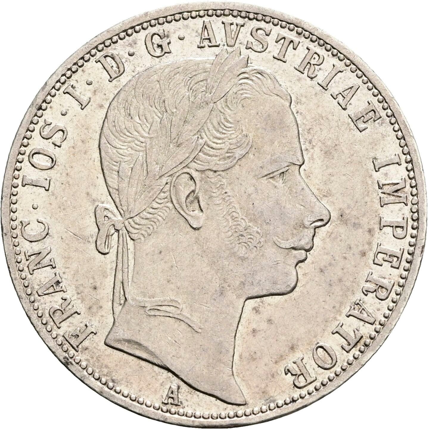 1 Gulden Franz Joseph I. 1848-1916 1860 A, Wien – Vorderseite
