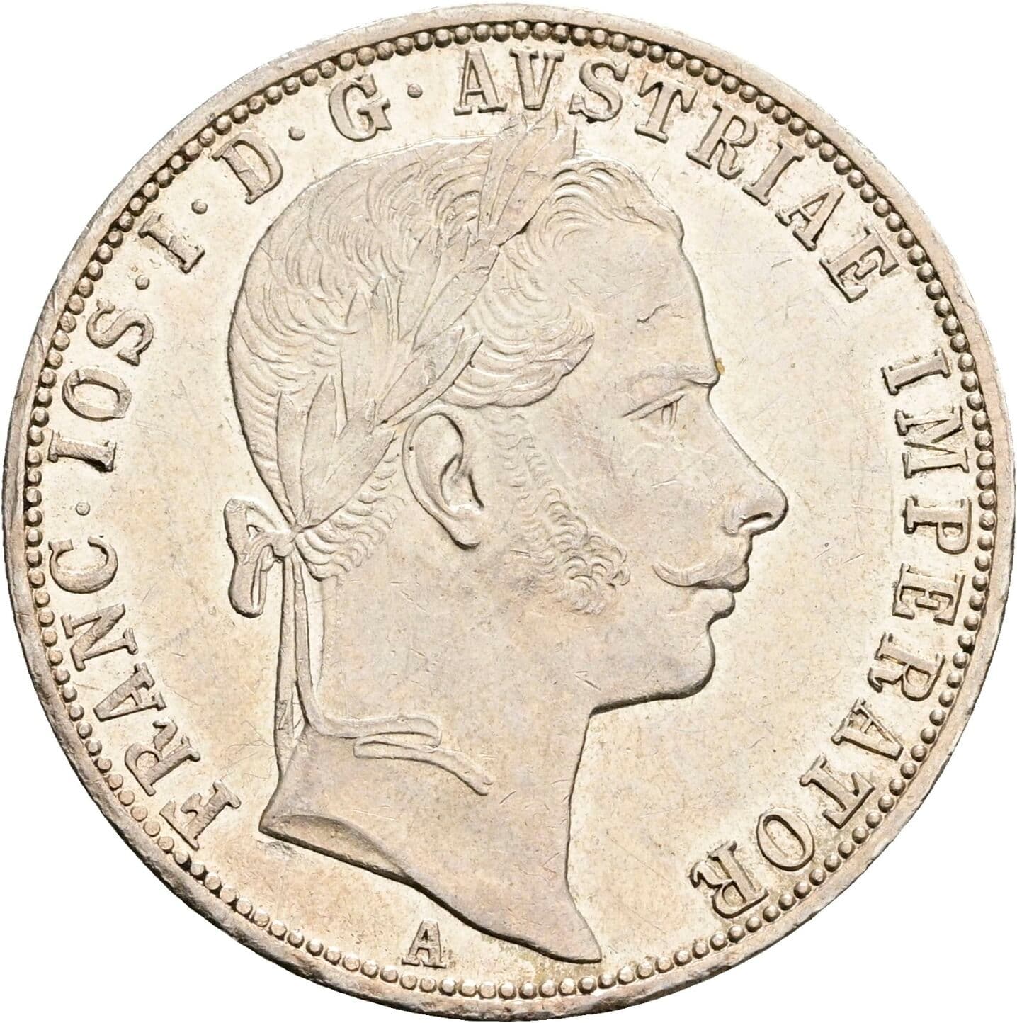1 Gulden Franz Joseph I. 1848-1916 1861 A, Wien – Vorderseite