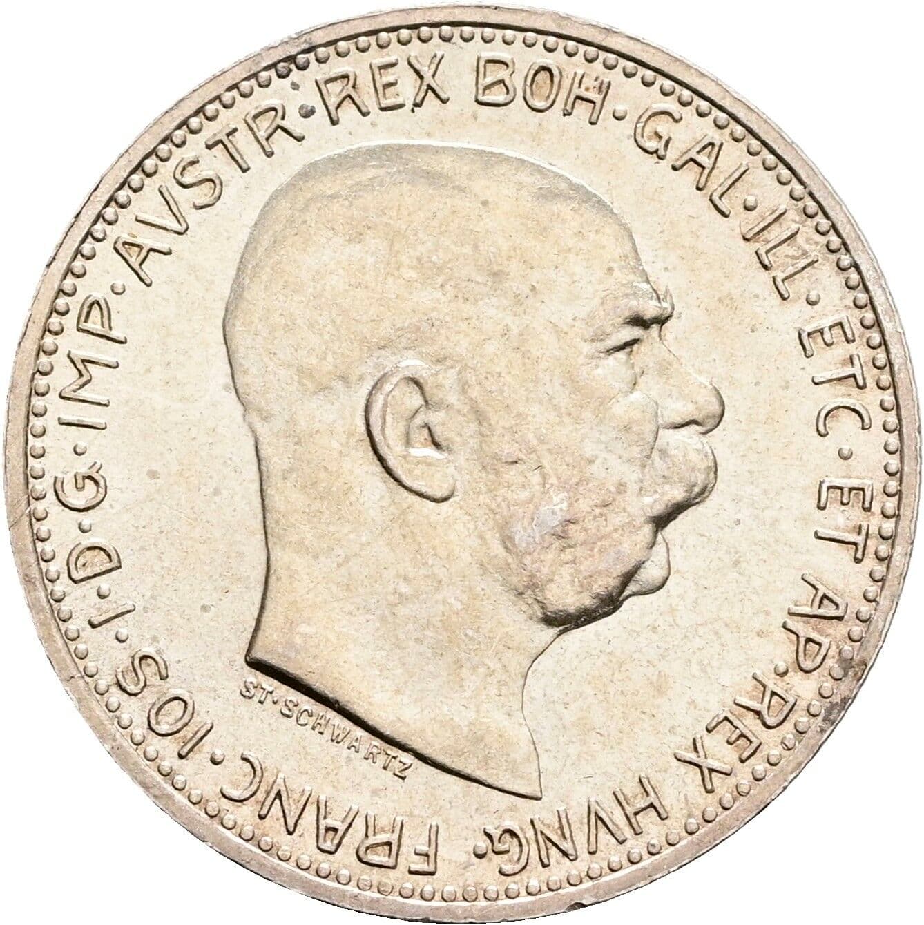 1 Krone Franz Joseph I. 1848-1916 1914 – Vorderseite