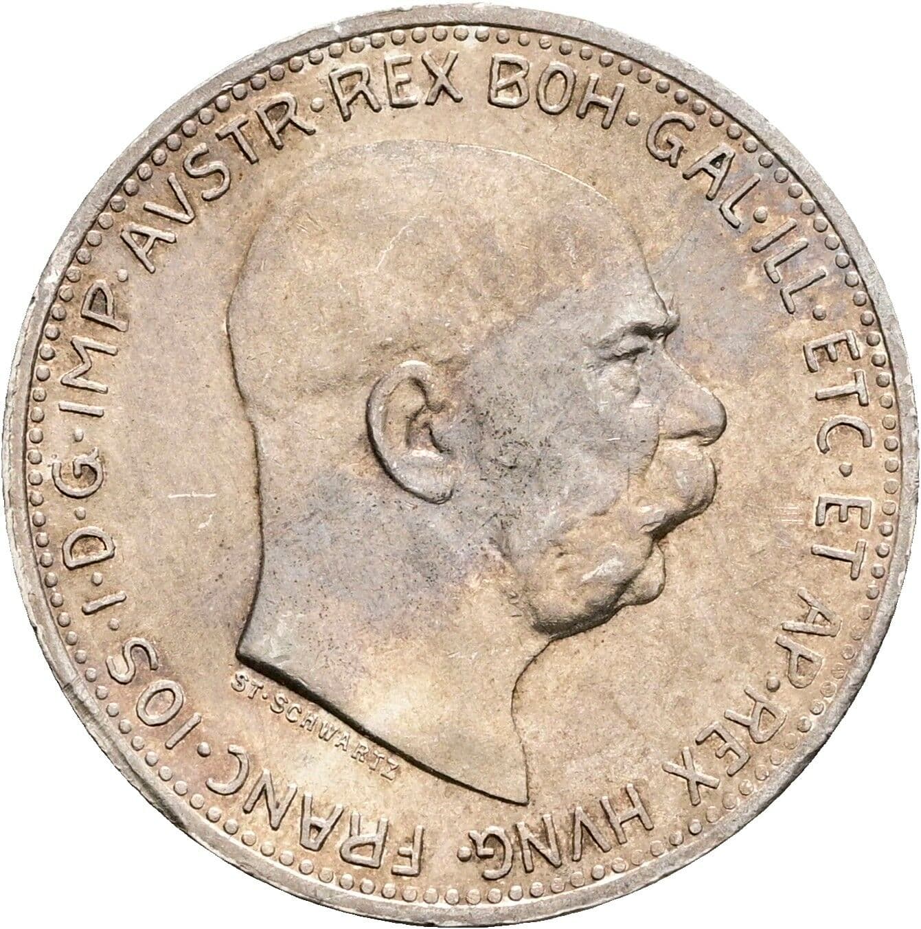 1 Krone Franz Joseph I. 1848-1916 1912 – Vorderseite